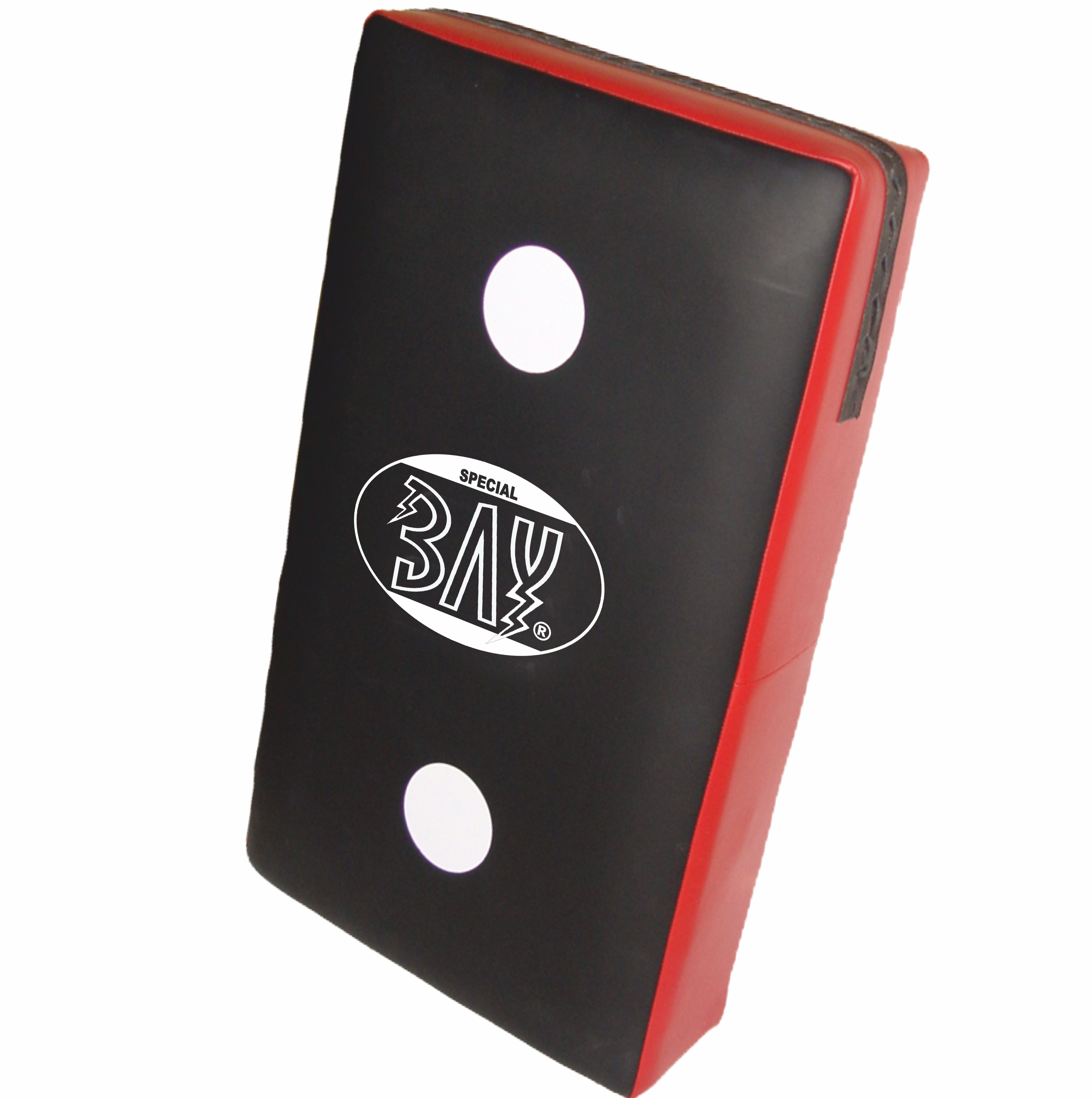 BAY-Sports Schlagpolster 3-pointer Kickshield 75cm Schlagkissen groß XL Bodyshield Kickboxen, XXL Gösse, 3 Zielpunkte, Kunstleder, Schockabsorbierend