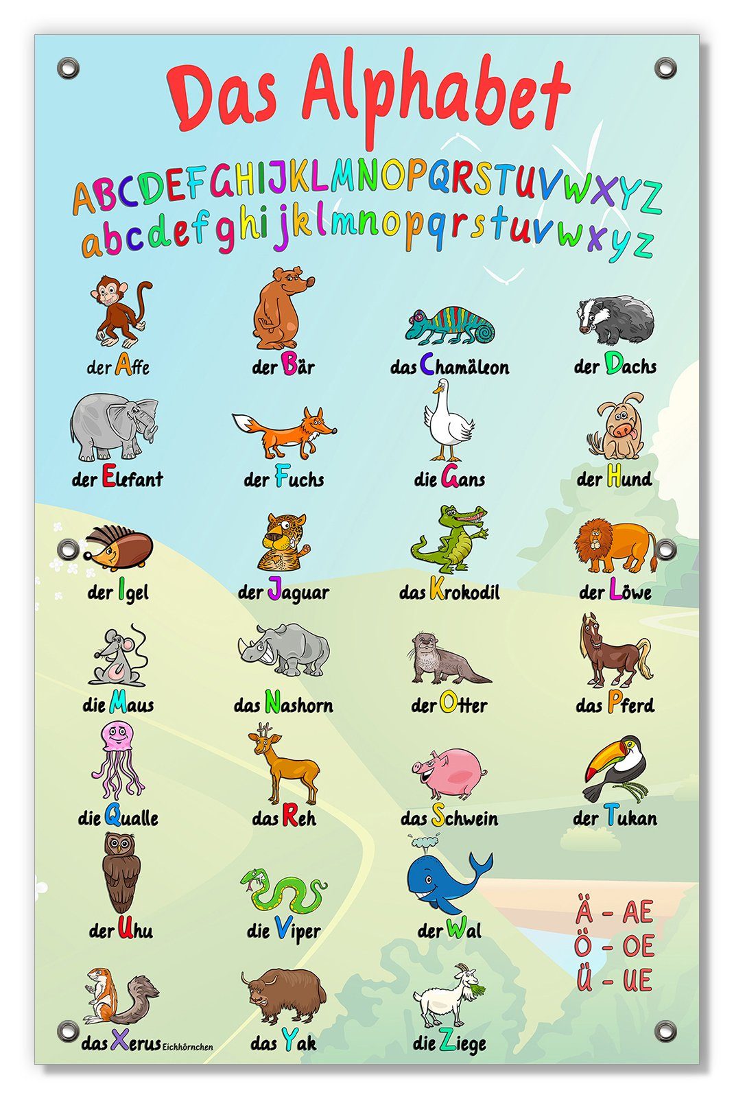 Kinder für lustigen - Das Tieren mit blickdicht, wiederablösbar und mit wiederverwendbar Alphabet Sonnenschutz ABC, Wallario, Saugnäpfen,