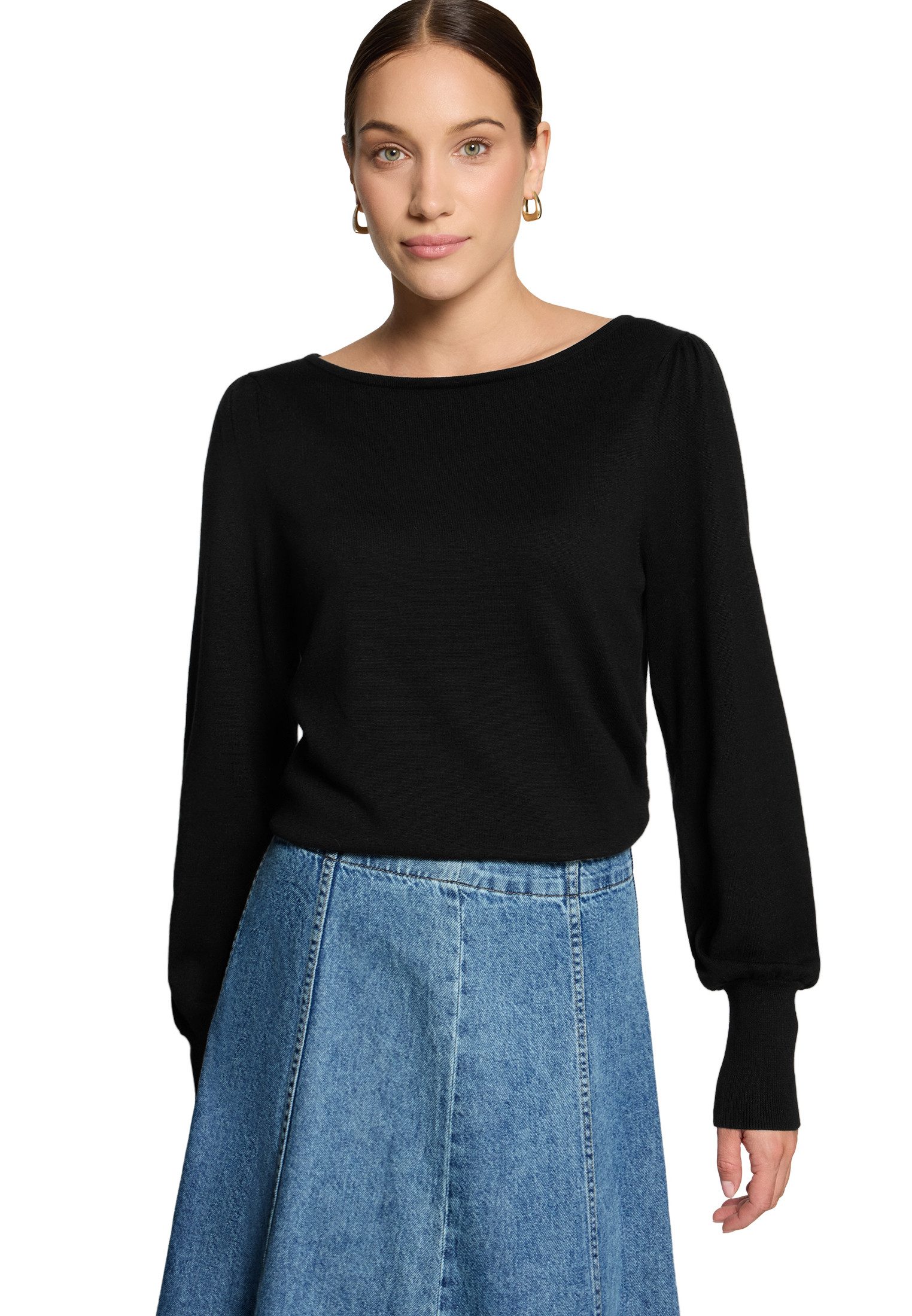 Zero Strickpullover Damen langarm (1-tlg) Struktur