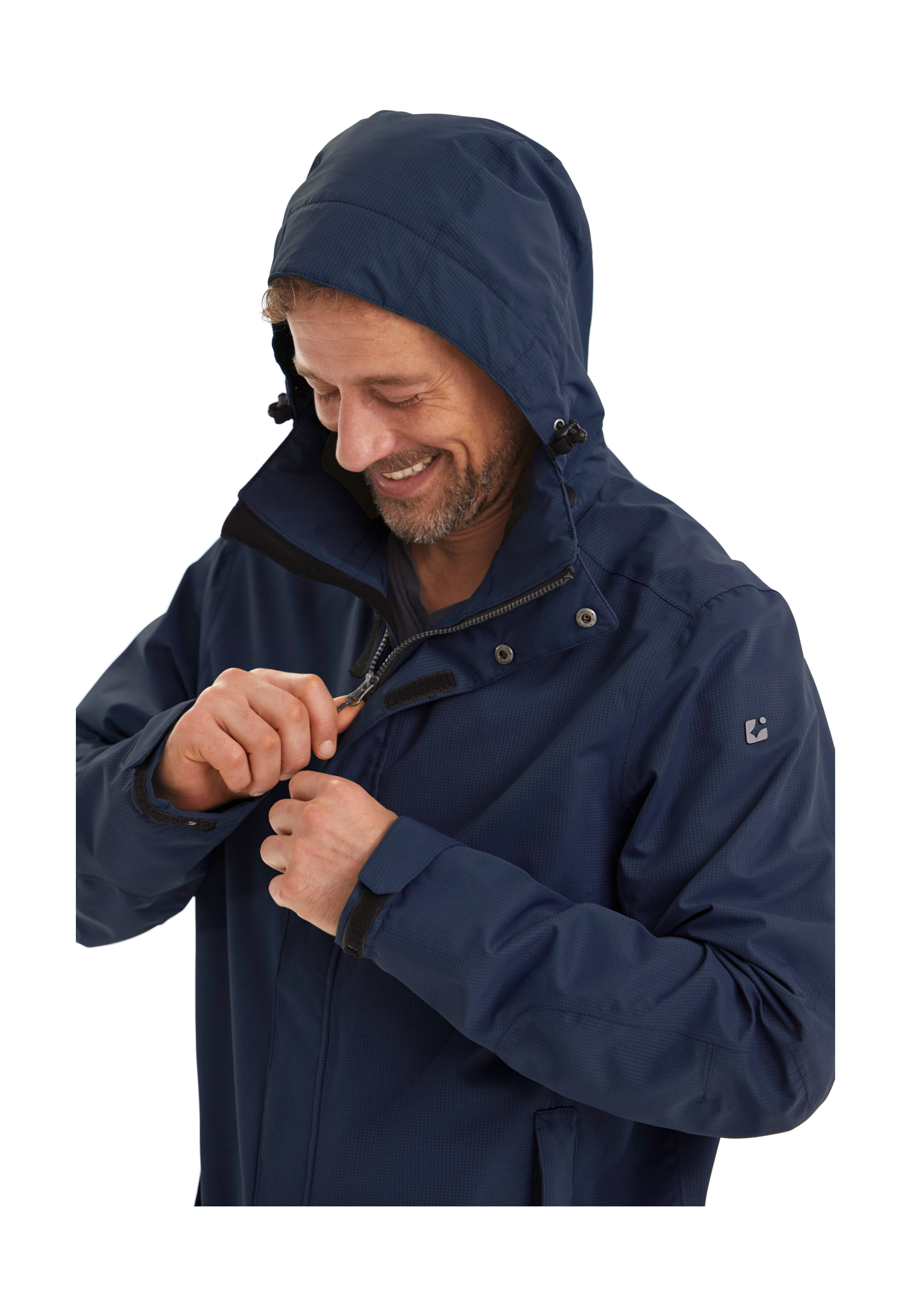 Killtec Outdoorjacke KOS 1 MN JCKT Wind- und wasserdichte Herrenjacke, atmungsaktiv, abnehmbare Kapuze
