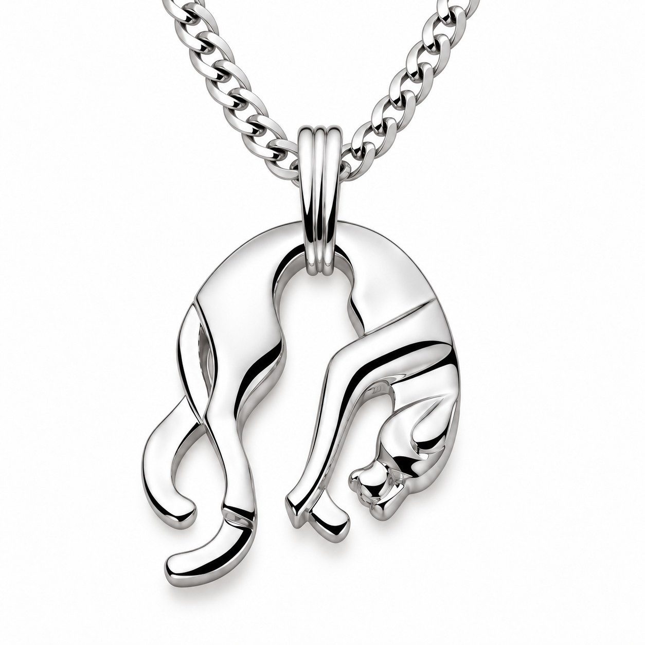 Kettenanhänger Panther Anhänger Royal 925er Sterling Silber