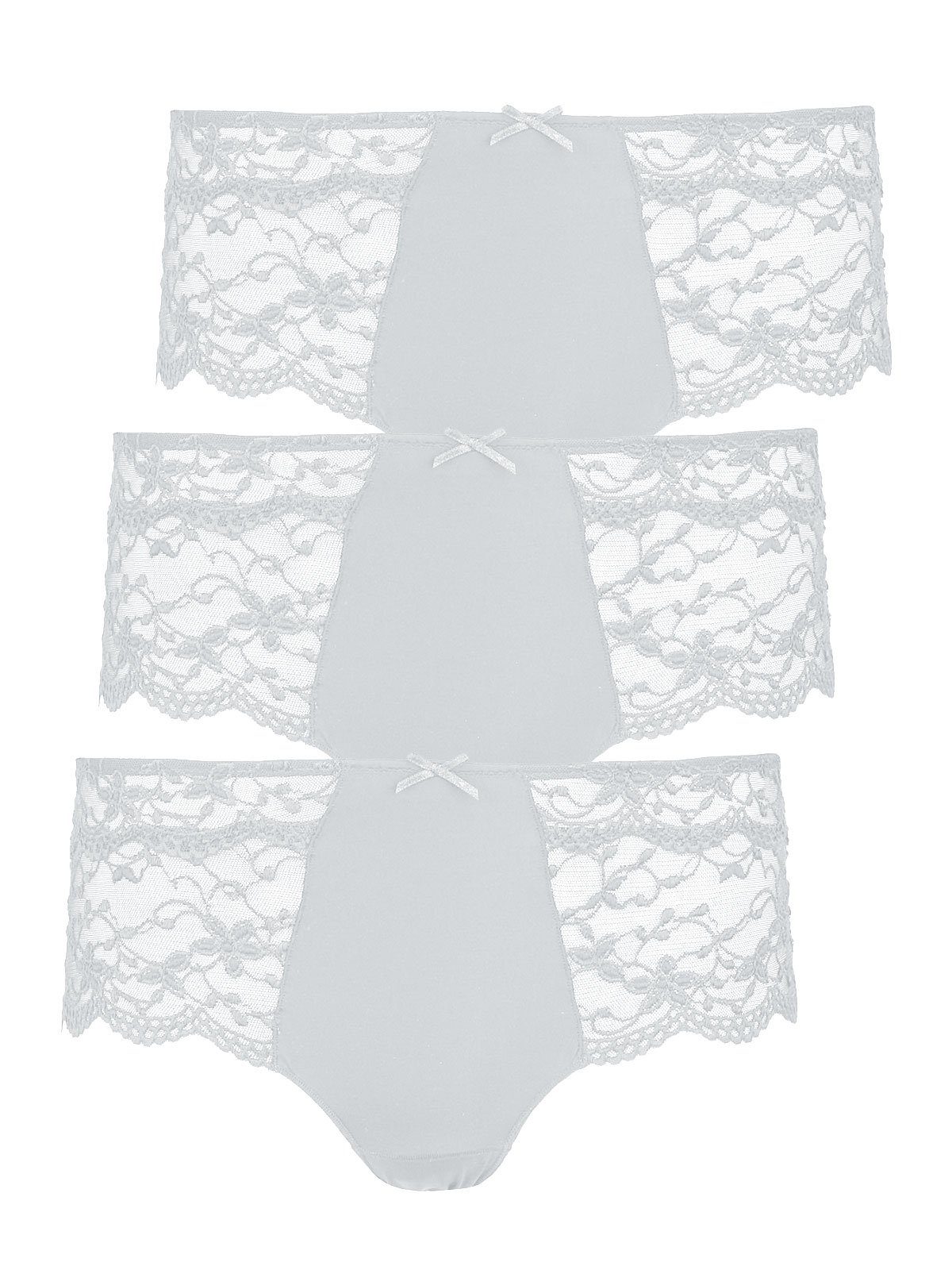 Panty 3er Pack Damen Hipster Silver Edition