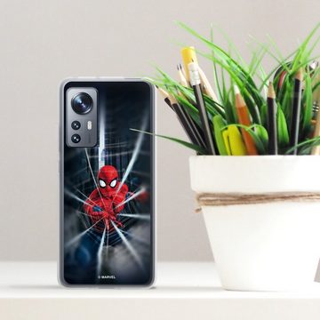DeinDesign Handyhülle Marvel Kinofilm Spider-Man Webs In Action, Xiaomi 12 5G Silikon Hülle Bumper Case Handy Schutzhülle