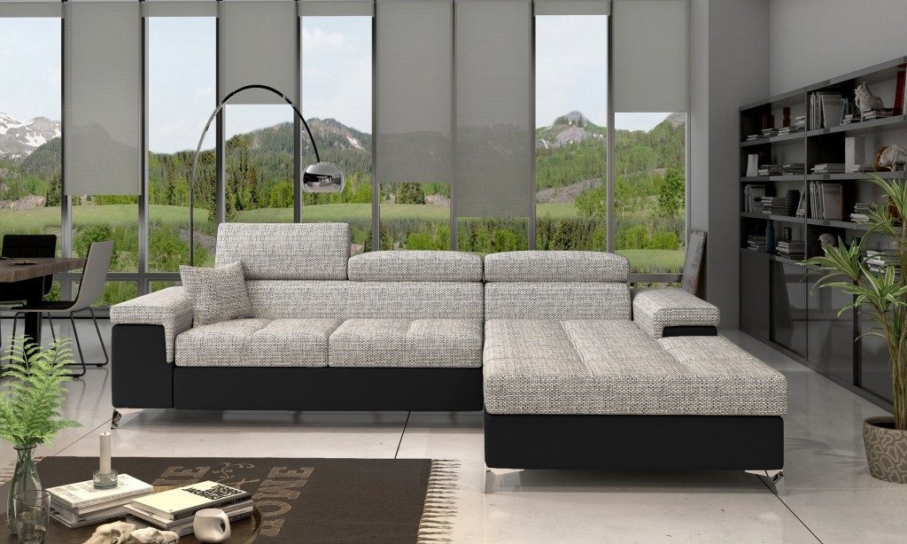 Xlmoebel Ecksofa L-Form Couch Wohnlandschaft Modernes Design Sofa aus Stoff, 2 Teile, Made in Europa