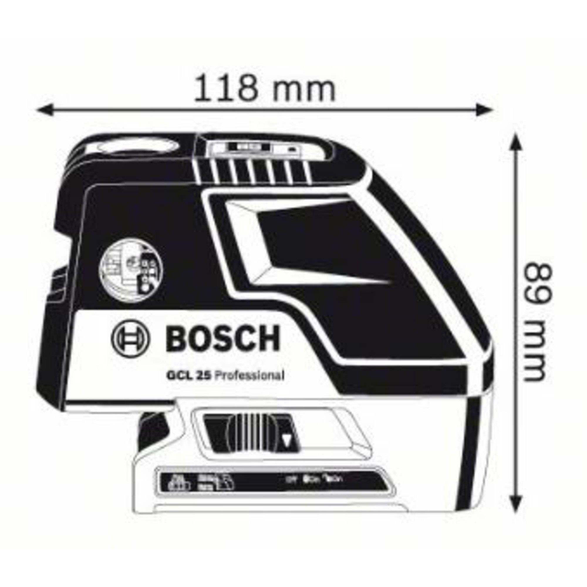 BOSCH Akku-Multifunktionswerkzeug Bosch Professional Professional 25 GCL Kombilaser