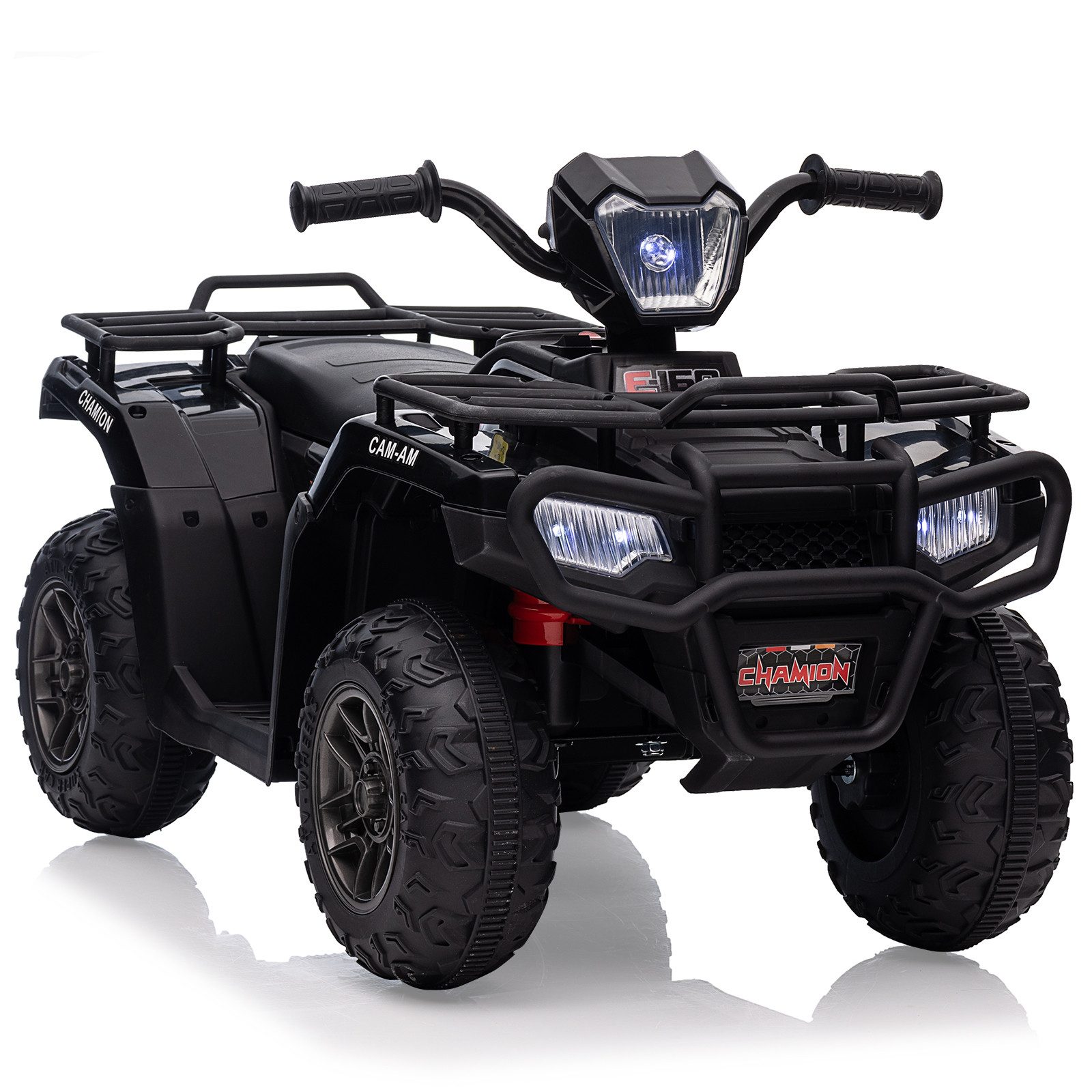 GarveeMore Elektro-Kinderquad 12V Elektro-Quad für Kinder – LED-Beleuchtung, USB-Musikwiedergabe