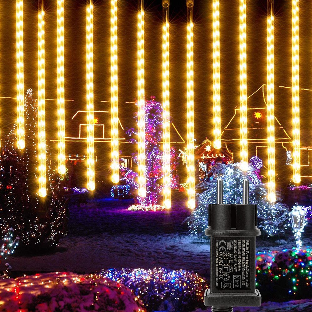 Qualra Lichterkette 30/50cm Meteorschauer 8 Röhren Lichterkette Weihnachtsd günstig online kaufen