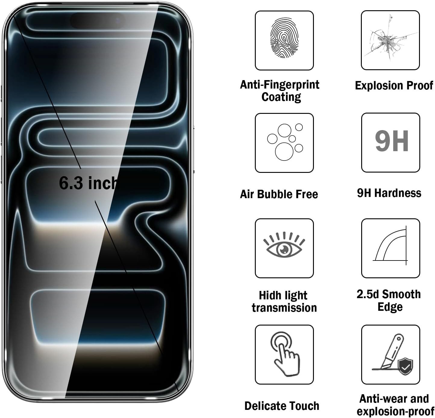MSM Handyhülle Hülle + 2X Schutzglas für iPhone 17 Pro Max MagSafe Panzerfolie Titan – Bild 5 von 5