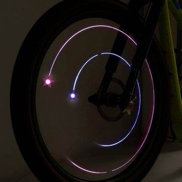 Legami Fahrradreflektor Set mit 2 Lichtern für die Fahrradspeichen - Ride & Shine Weltall