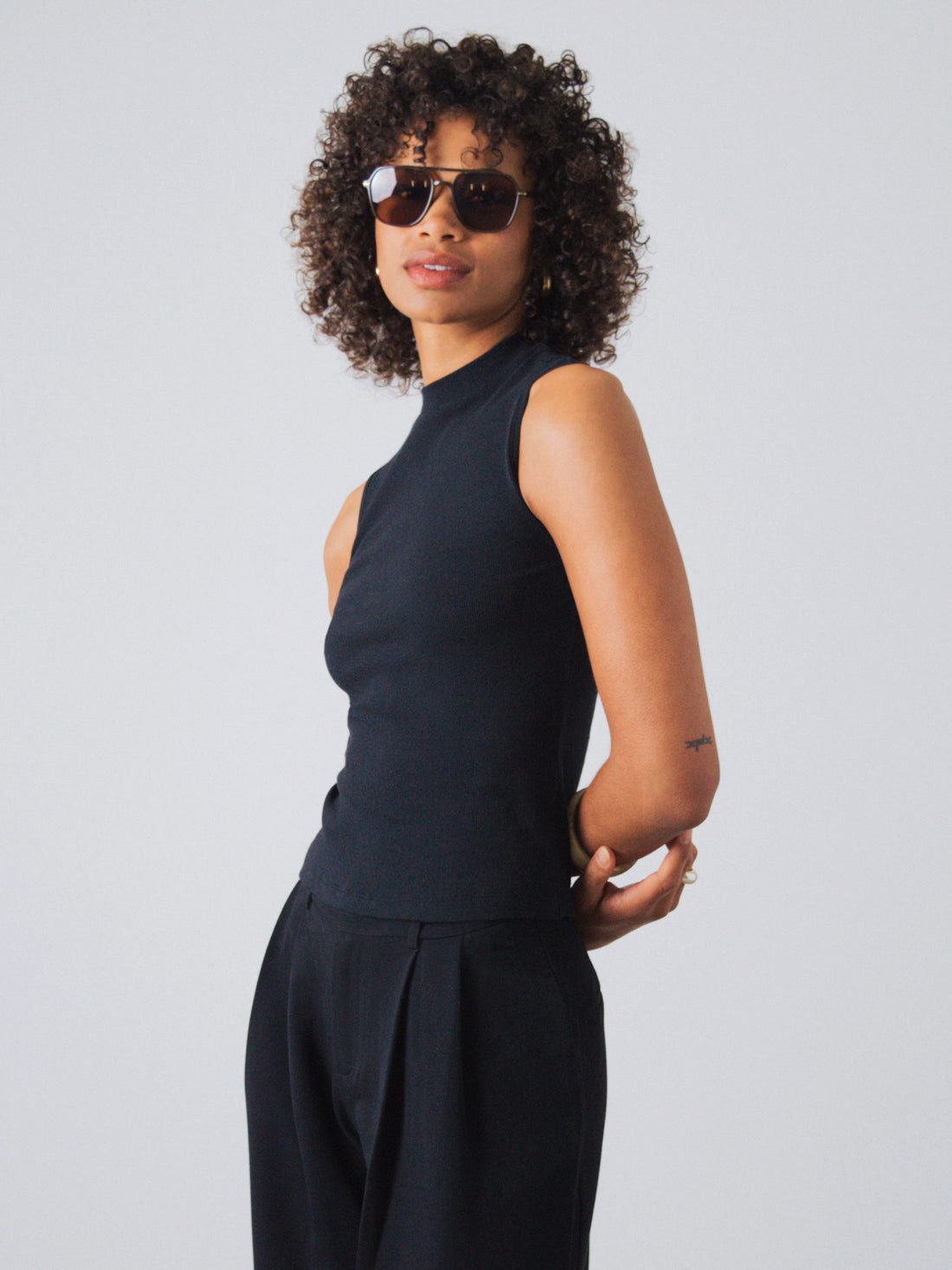HONEST BASICS Tanktop Mock-Top aus Bio- und recycelter Baumwolle