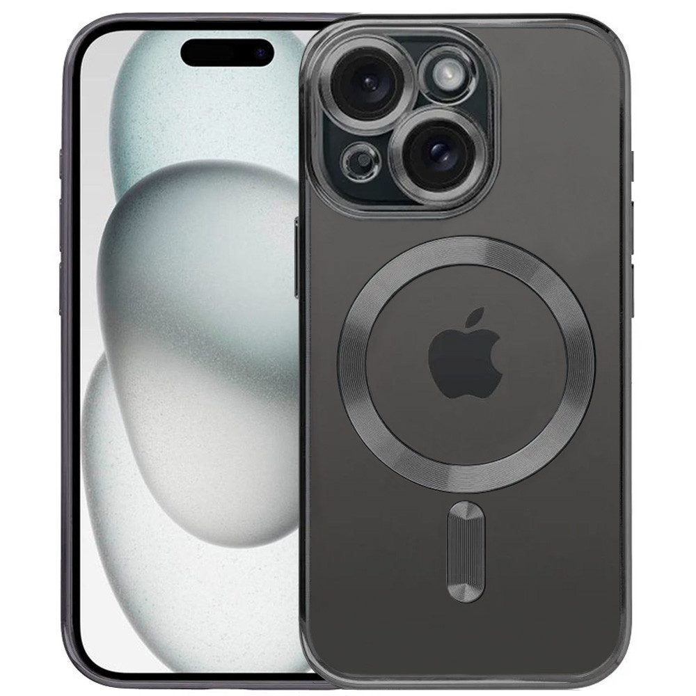 FITSU Handyhülle Transparente Hülle für iPhone 15 Case MagSafe kompatibel Kameraschutz 6,1 Zoll, Durchsichtige Handyhülle für iPhone 15 Schutzhülle mit farbigen Rahmen