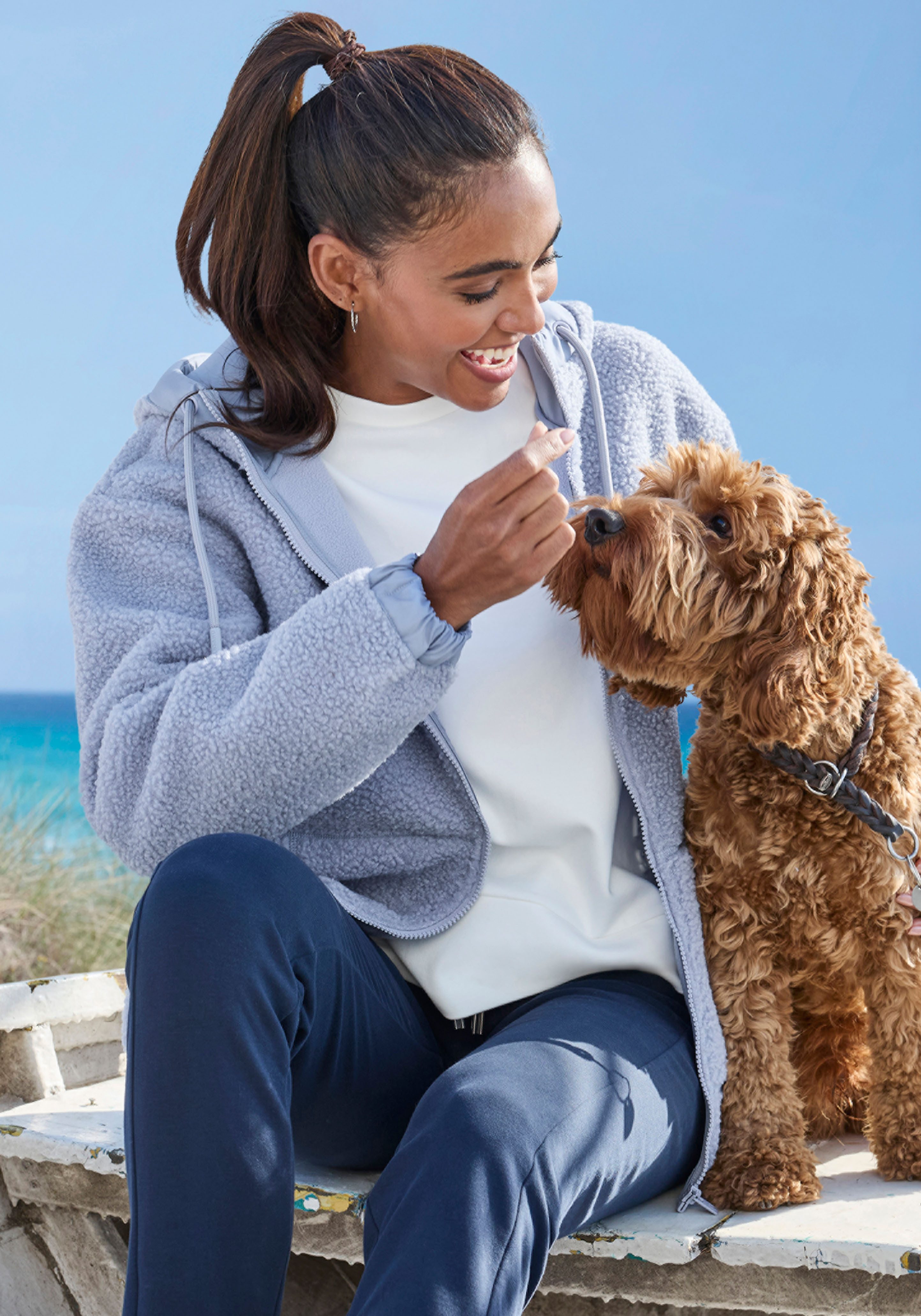 Elbsand Fleecejacke mit Kapuze