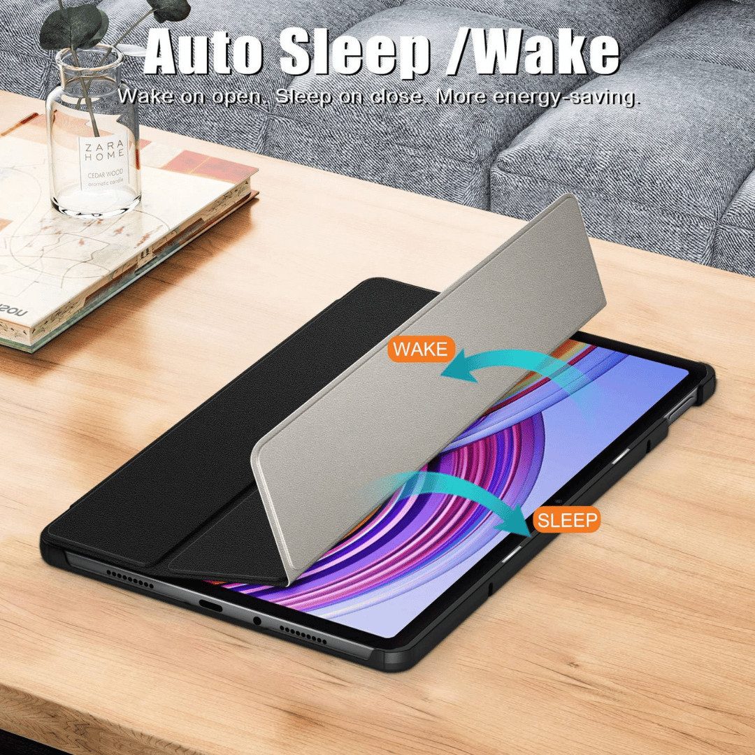 SmartUP Tablet-Hülle für Xiaomi Redmi Pad Pro Tasche Smart Cover Case Klapphülle Schutzglas 12.1 Zoll, integrierte Standfunktion, integrierter Magnetverschluss