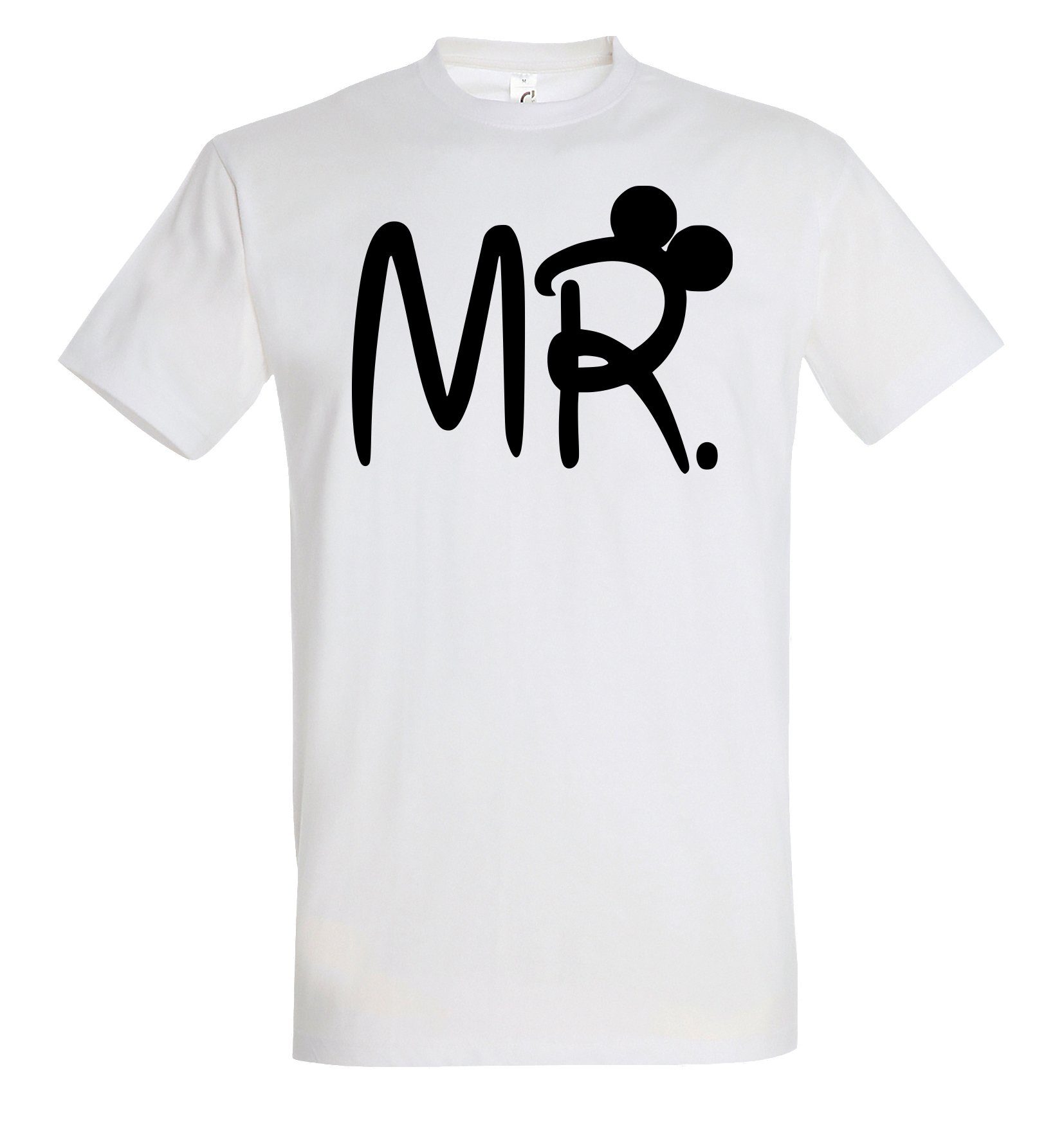 Mrs. Herren lustigen Look (1-tlg) Misses Weiß Mr. mit Couples Partner Mister Shop Print / T-Shirt T-Shirt &