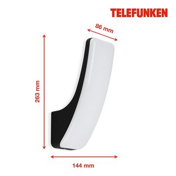 Telefunken LED Außen-Wandleuchte 311605TF, LED fest verbaut, Neutralweiß, Wand Außenleuchte IP44 4000K 15W 1800lm