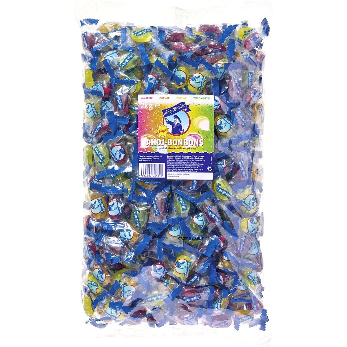 Ahoj-Brause Süßigkeit Ahoj-Brause, Brausepulver-Bonbons, 2 kg