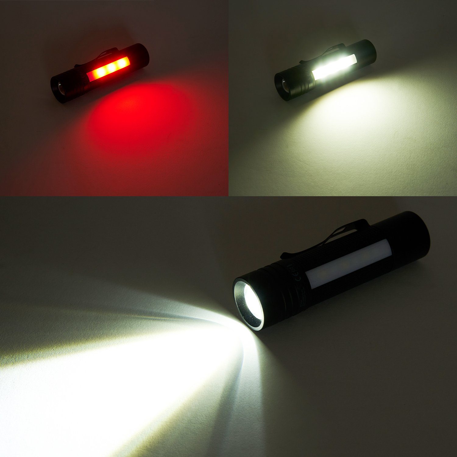 Hama LED Laterne LED Taschenlampe Multifunktion Aluminium, auch als Werkstattlampe, LED, weiß, Alu Gehäuse mit Magnet, Hell 180 Lumen, Fokussierbar, 100m Reichweite