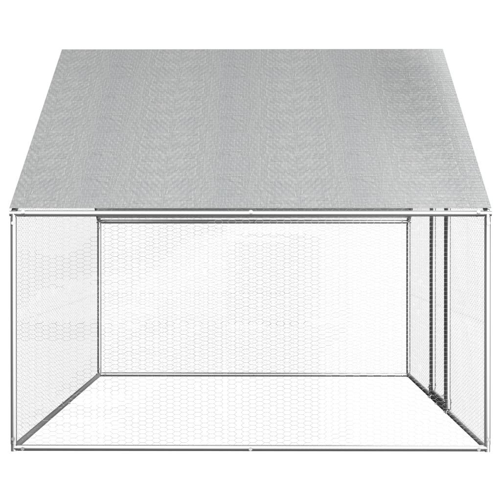 vidaXL Hühnerstall, Outdoor-Hühnerkäfig 2,75x2x1,92 m Verzinkter Stahl