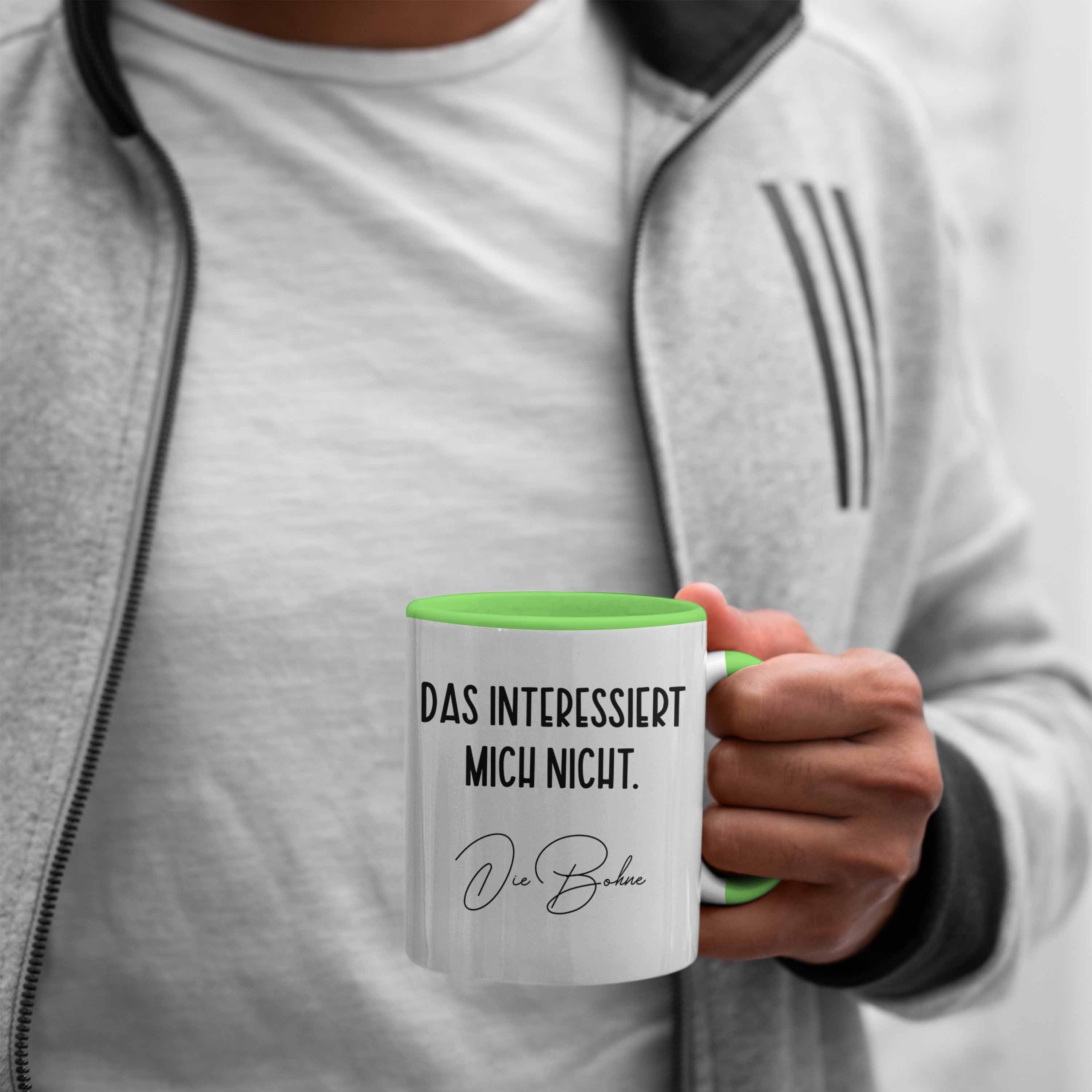 Humor Bohne - Grün Trendation Interessiert Nicht Lustig Mich Das Trendation Tasse Tasse Witz Kollegin Die Geschenkidee