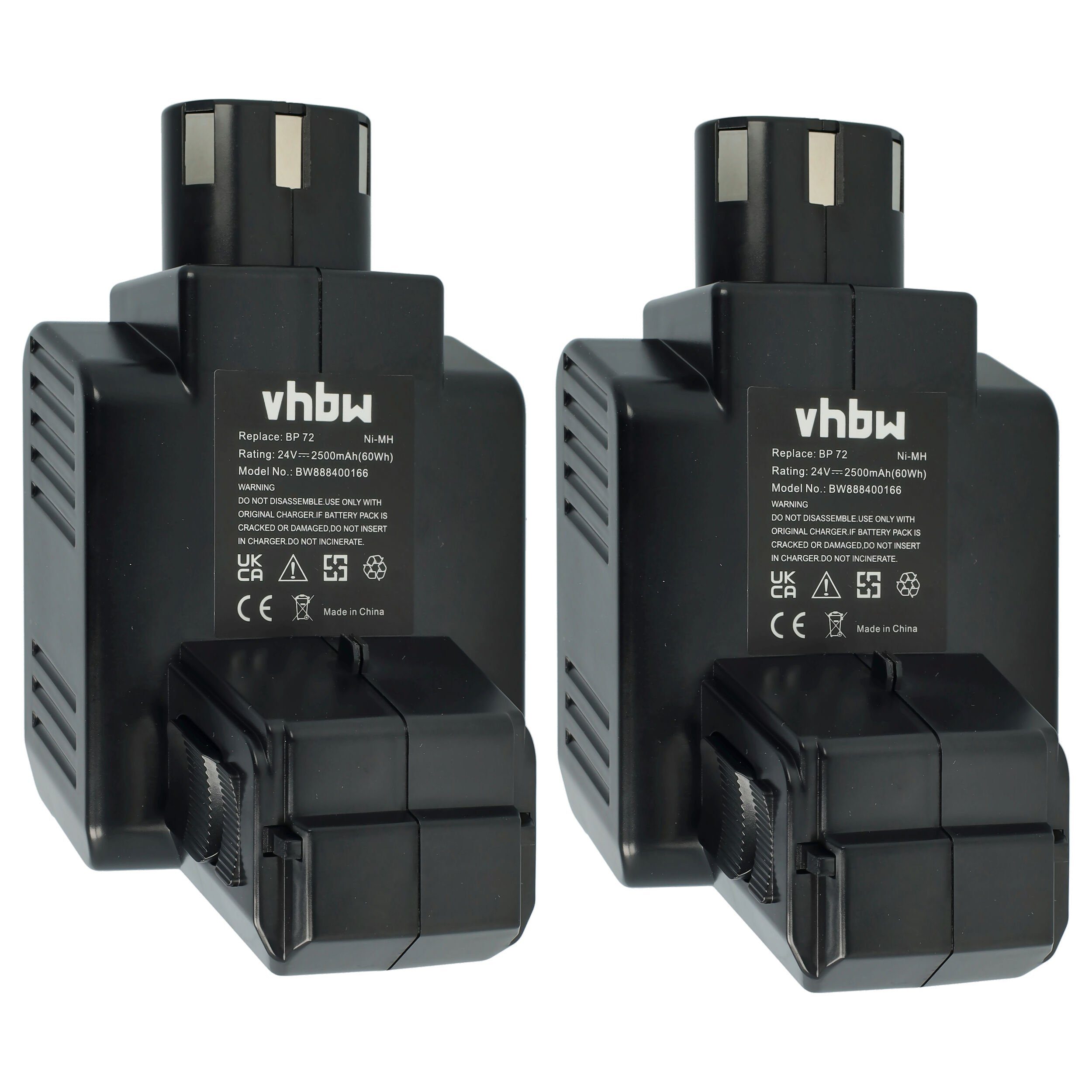 vhbw kompatibel mit Hilti TCU 7/36, TE 5 A, C 7/24, C 7/36 Akku NiMH 2500 mAh (24 V)
