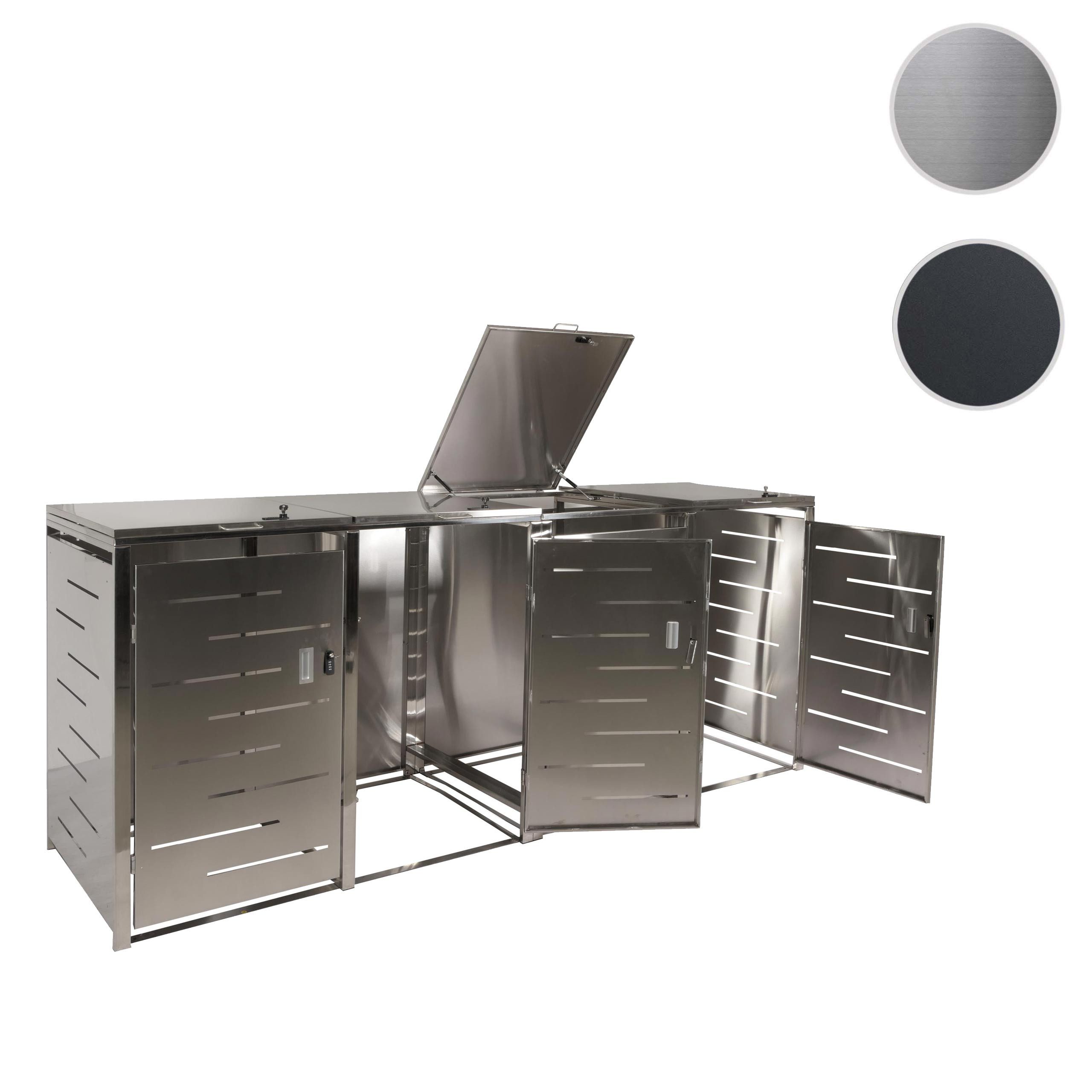 MCW Mülltrennsystem MCW-E83-4, Belüftungsschlitze, abschließbar, von oben zu öffnen