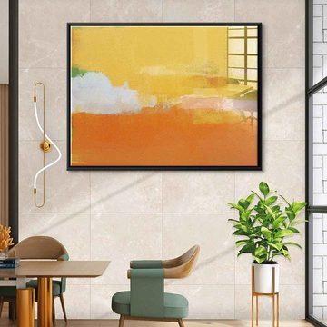 DOTCOMCANVAS® Acrylglasbild Gentle Scenery - Acrylglas, Acrylglasbild orange gelb moderne abstrakte Kunst Druck Wandbild