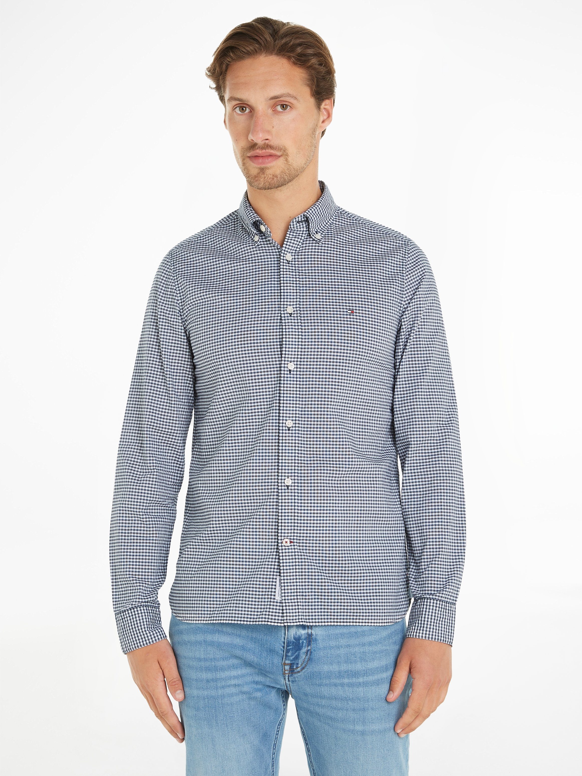 Tommy Hilfiger Karohemd FLEX TEXTURED GINGHAM günstig online kaufen