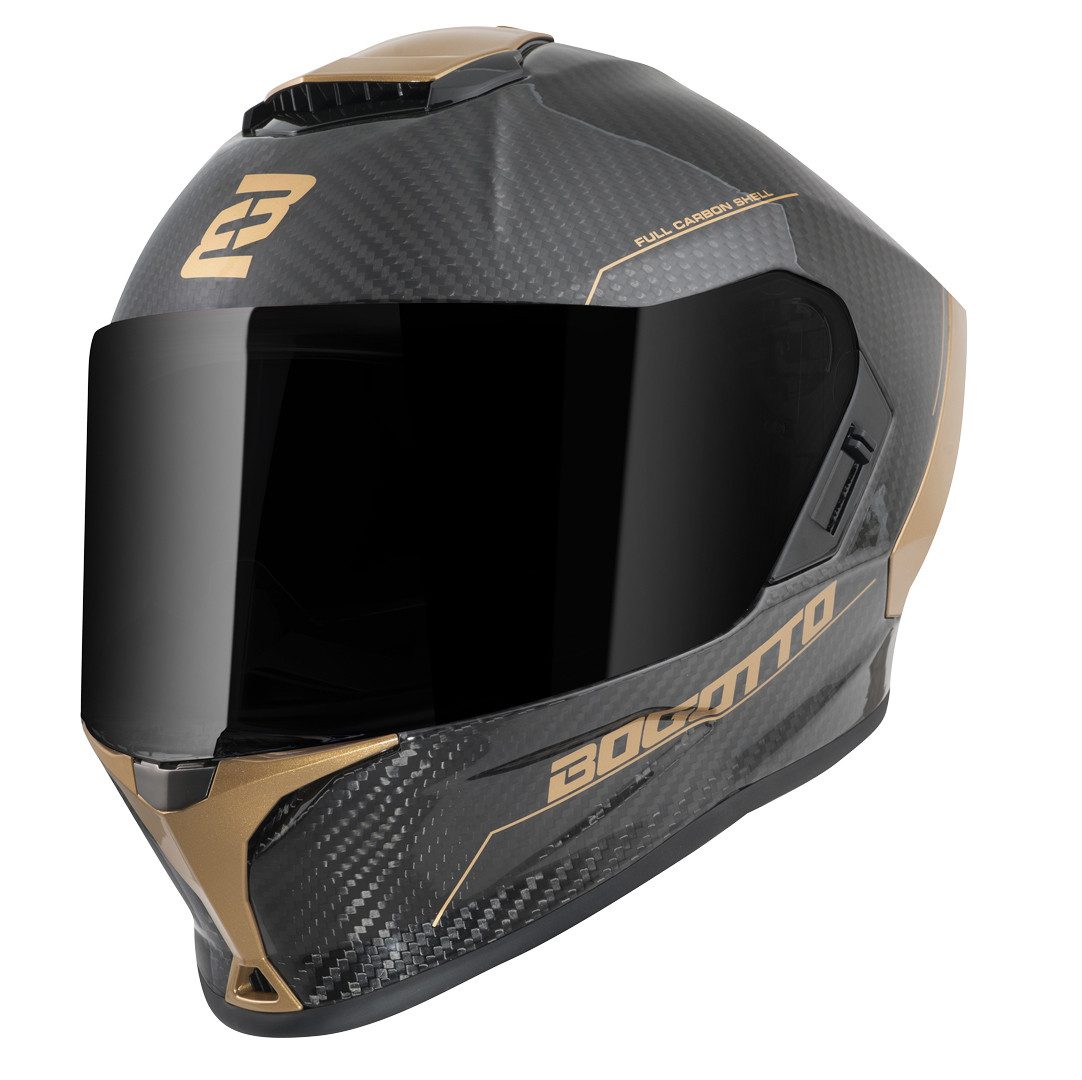 Bogotto Motorradhelm Phantom Carbon Helm, Vorbereitet Für Kommunikationssystem,notfallsystem-polsterung (eq