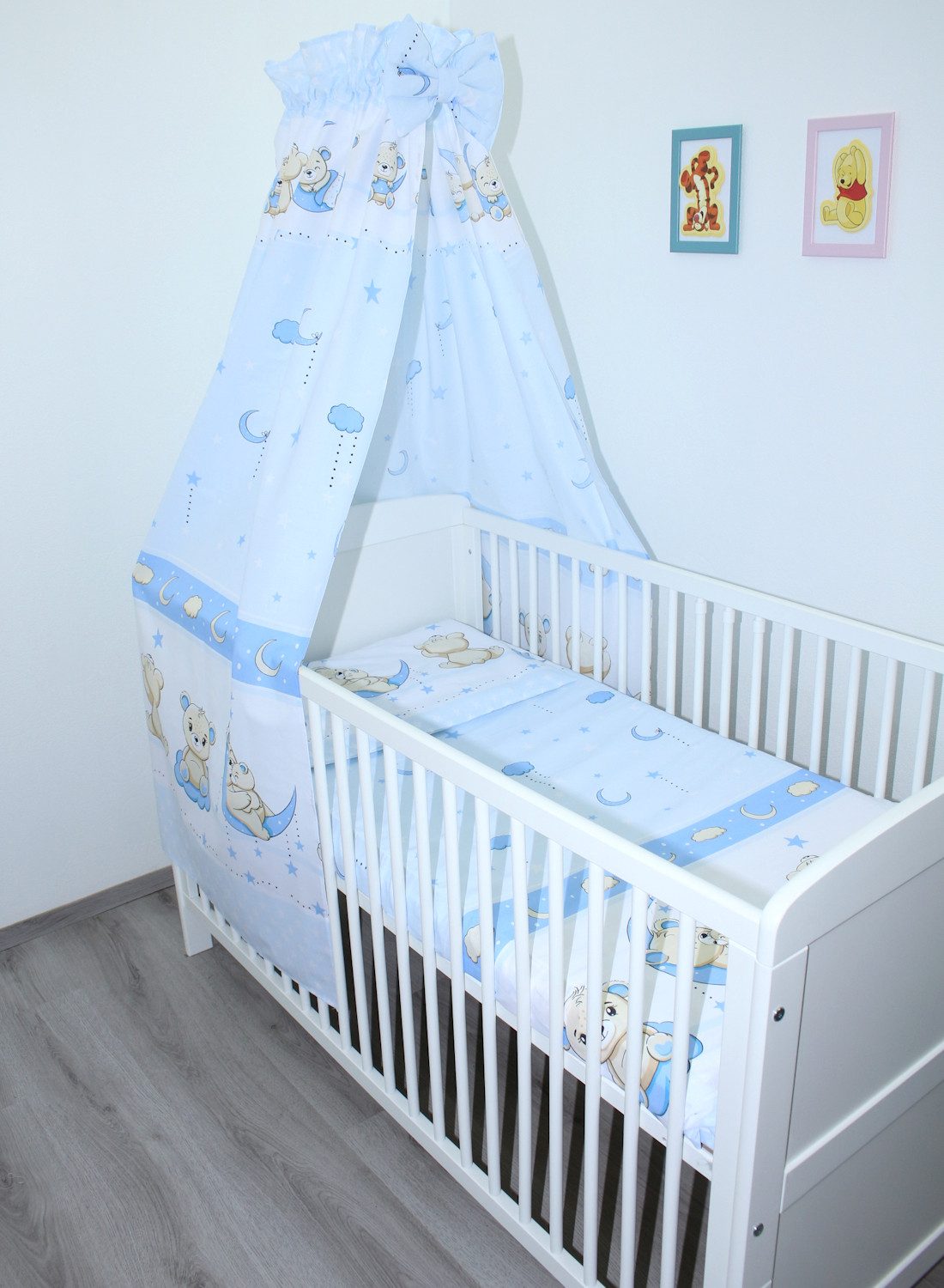 Babybettwäsche Bettset mit Bettwäsche Vollstoff Himmel Baby Kinder