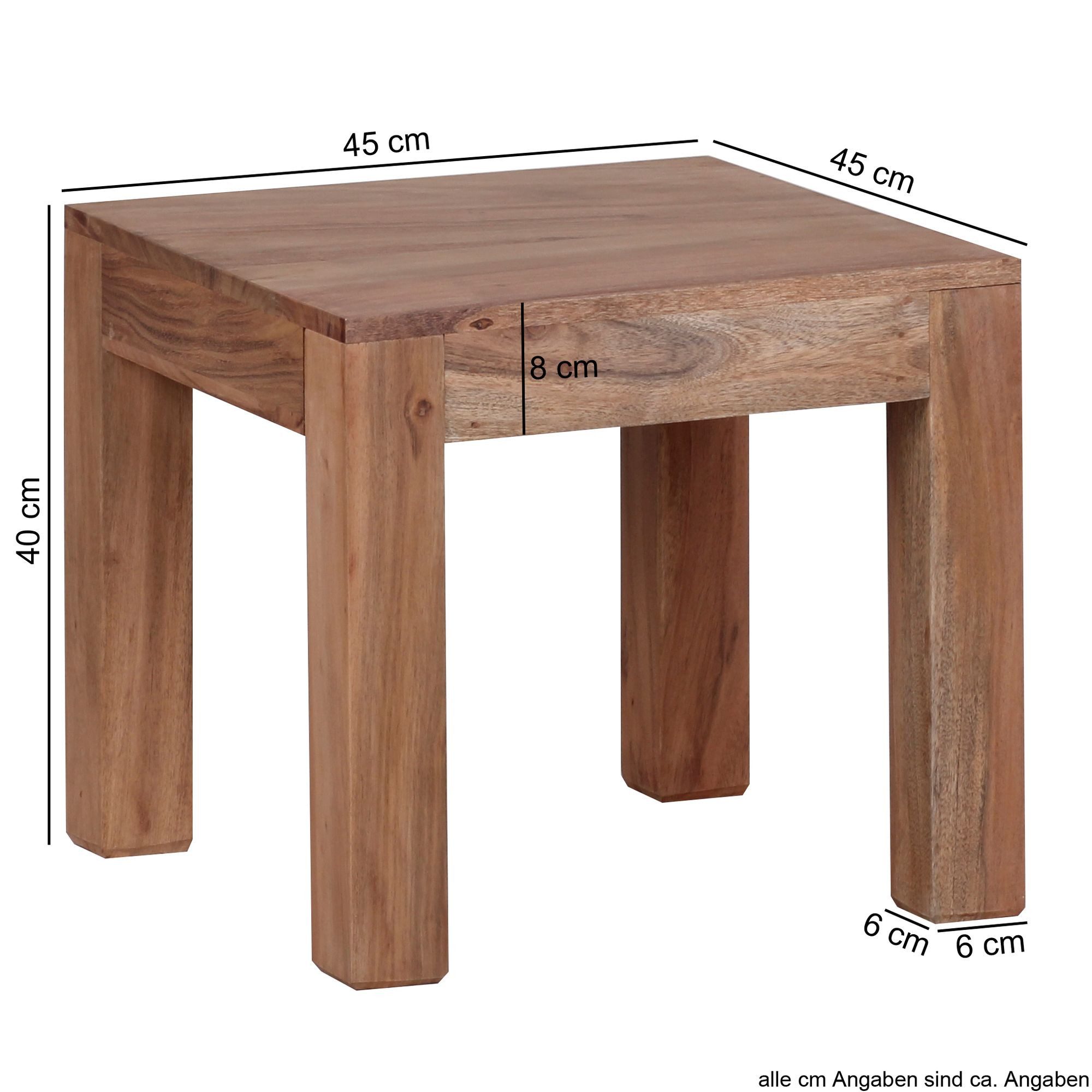 FINEBUY Couchtisch SuVa2394_1 Massiv-Holz 45cm Wohnzimmertisch Landhaus Bei günstig online kaufen