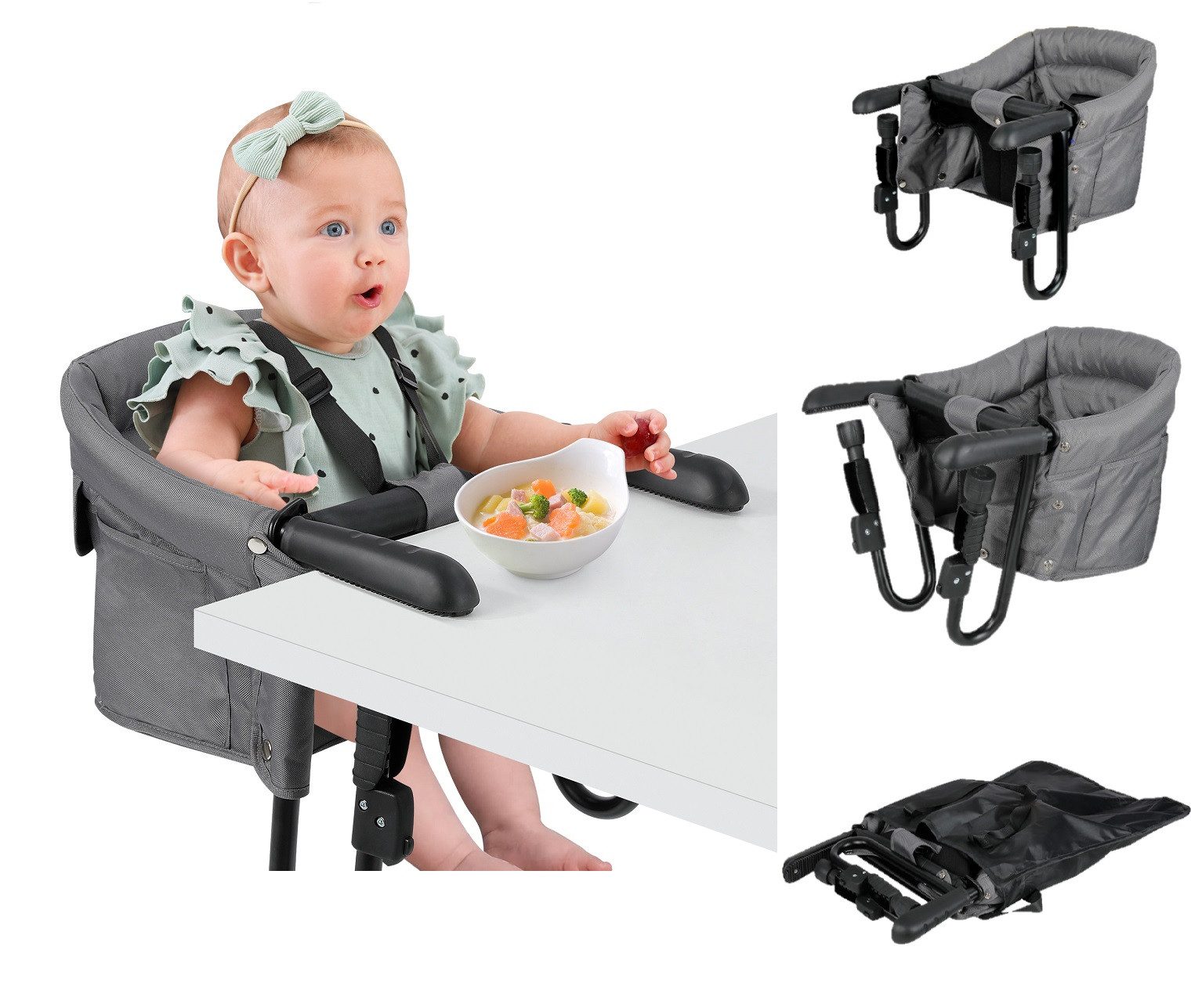 OUNUO Kinderstuhl Table Seat Klappbare Sitzerhöhung, günstig online kaufen