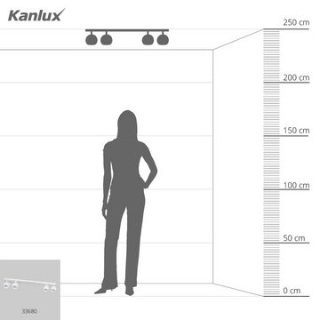 Kanlux Deckenleuchte GALOBA EL-4I 4xGU10 Wandleuchte, ohne Leuchtmittel, Schienenleuchte, Wand-/Deckenleuchte