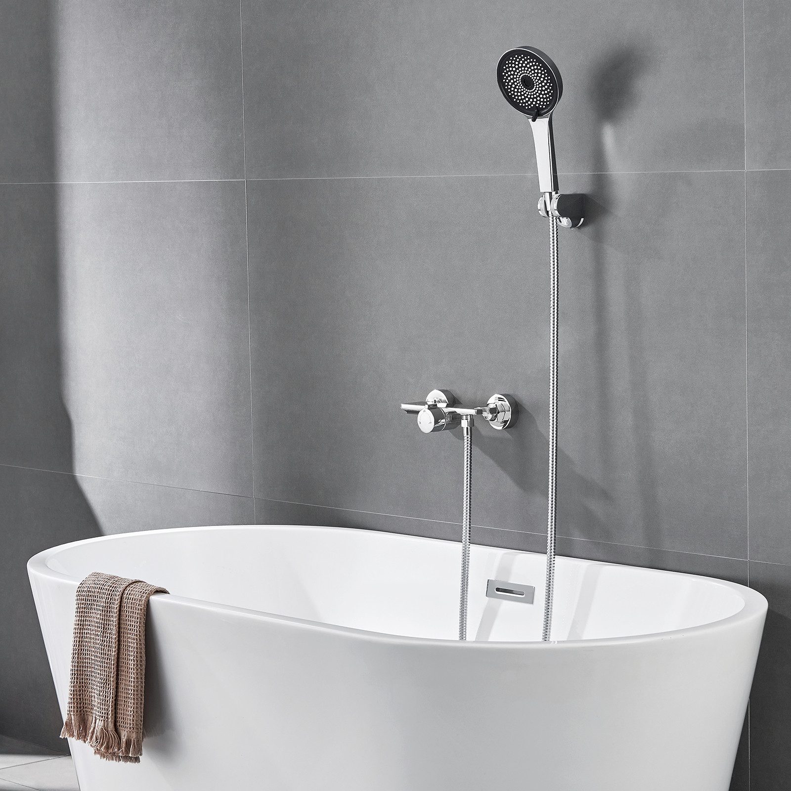 Auralum Max Brausegarnitur Wasserfall Badewannenarmatur Duschset günstig online kaufen