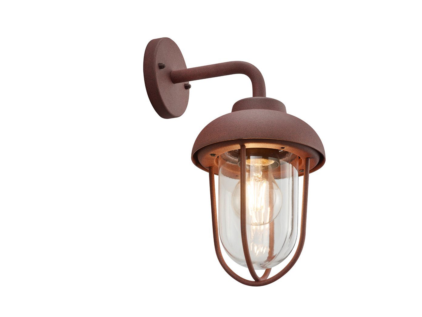 TRIO Leuchten LED Außen-Wandleuchte, LED wechselbar, warmweiß, Hauswand Fassadenbeleuchtung Terrassenleuchten Rostoptik, Höhe 33cm