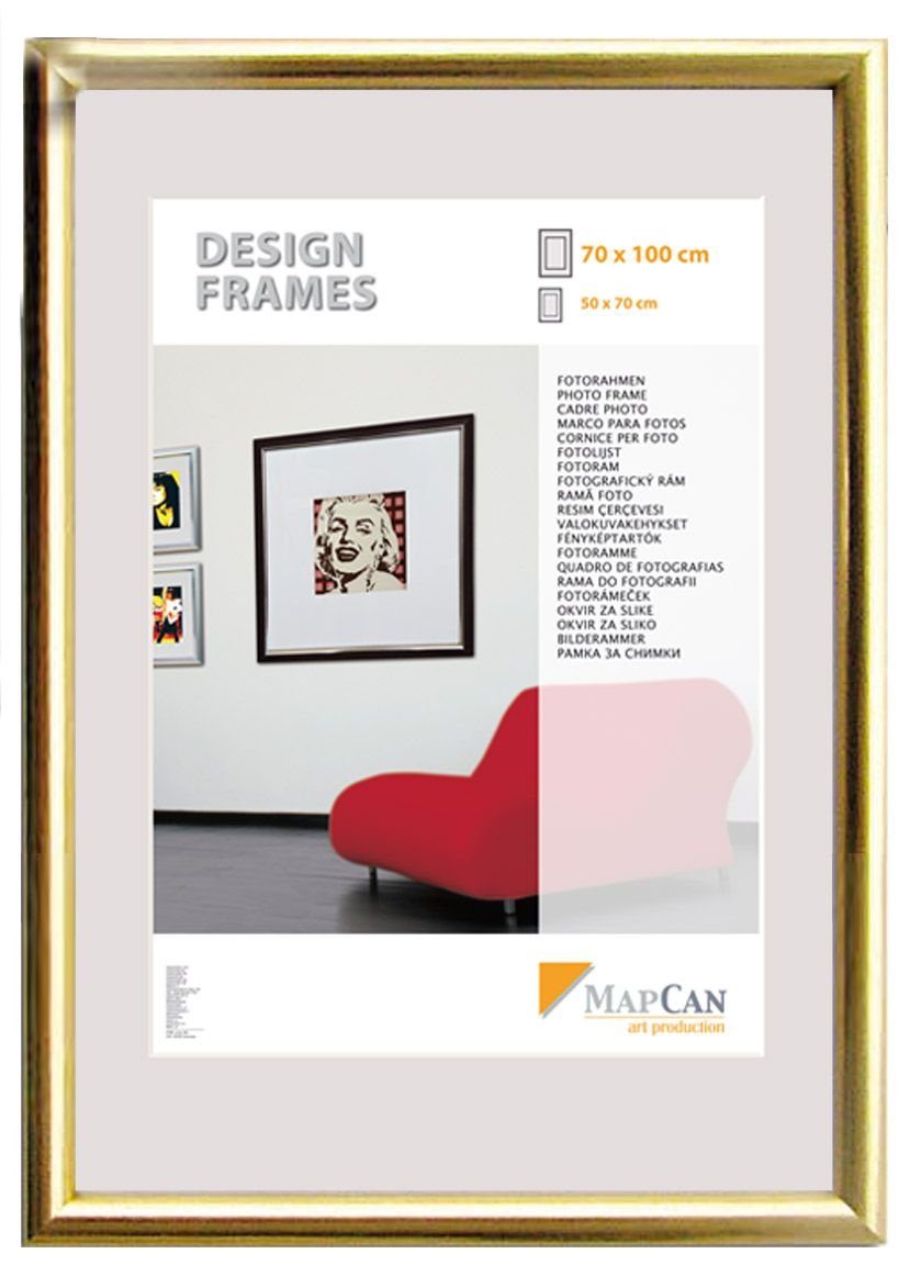 The Wall - the art of framing AG Bilderrahmen Kunststoff Bilderrahmen Design Frames gold, 13 x