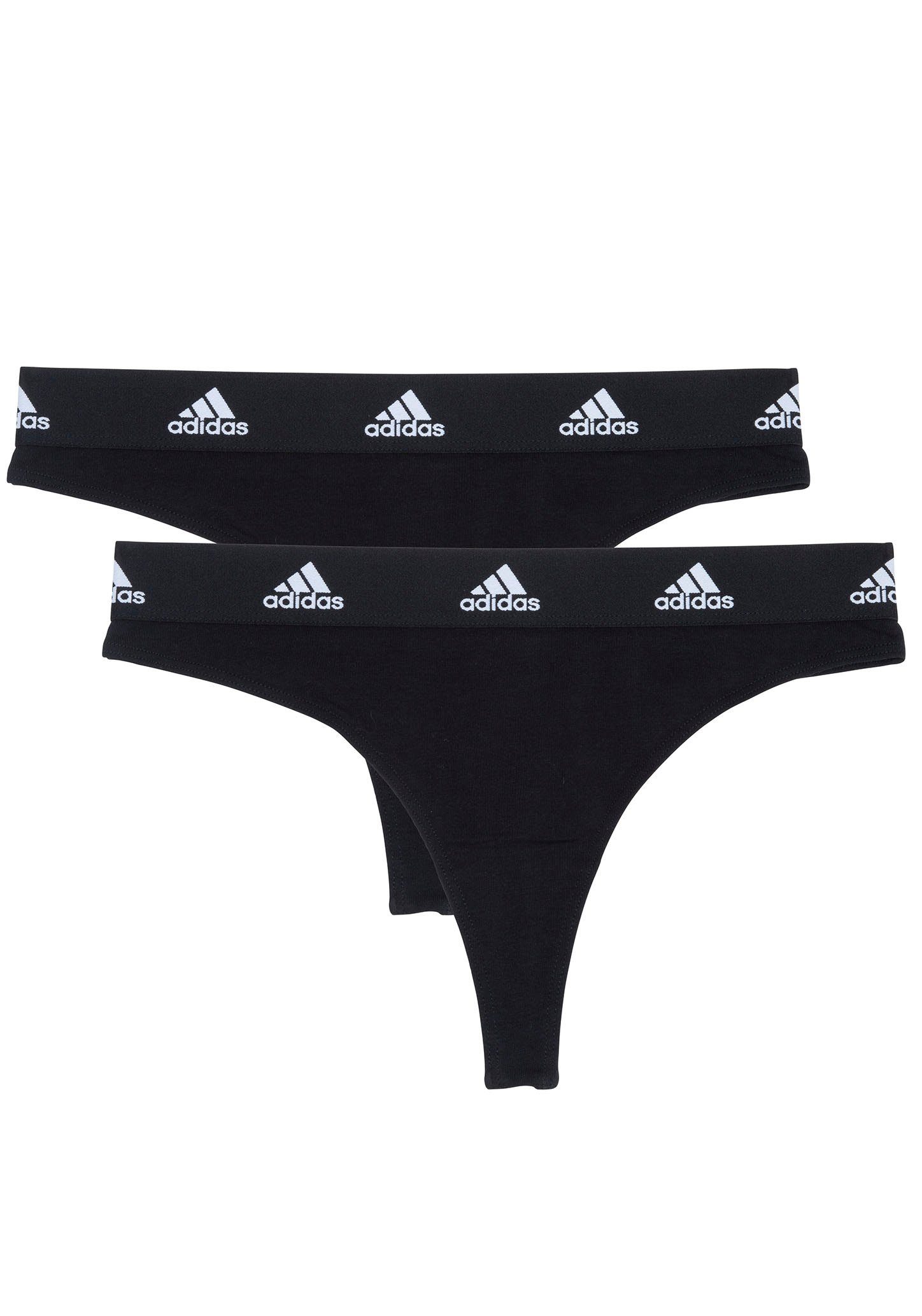 adidas Sportswear String (2er-Pack) Thong mit weichem Tragegefühl schwarz | Klassische Strings