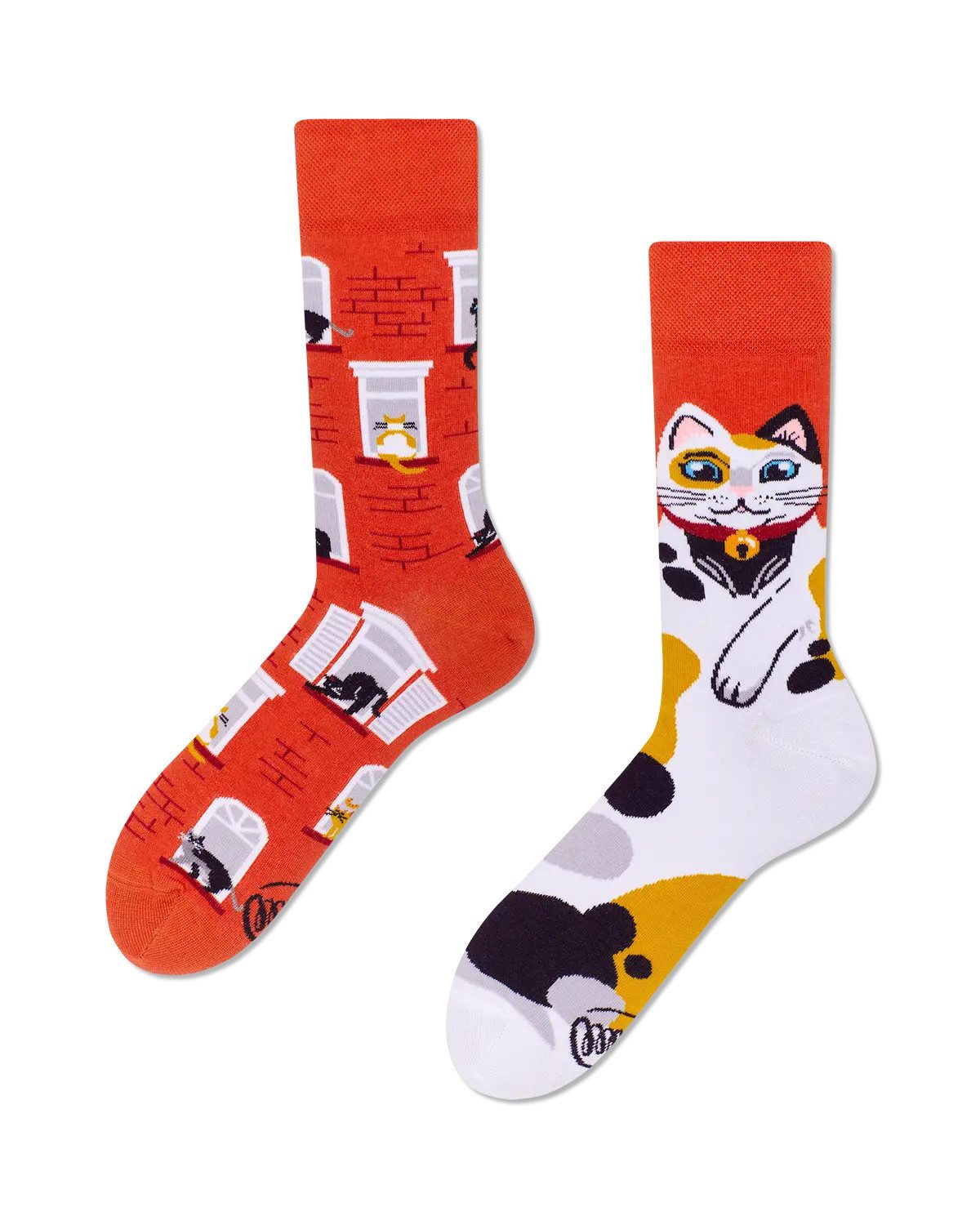 Many Mornings Freizeitsocken Many Mornings Socken City Cat (1 Paar, 1-Paar, 1 Paar) immer ein dismatching Paar