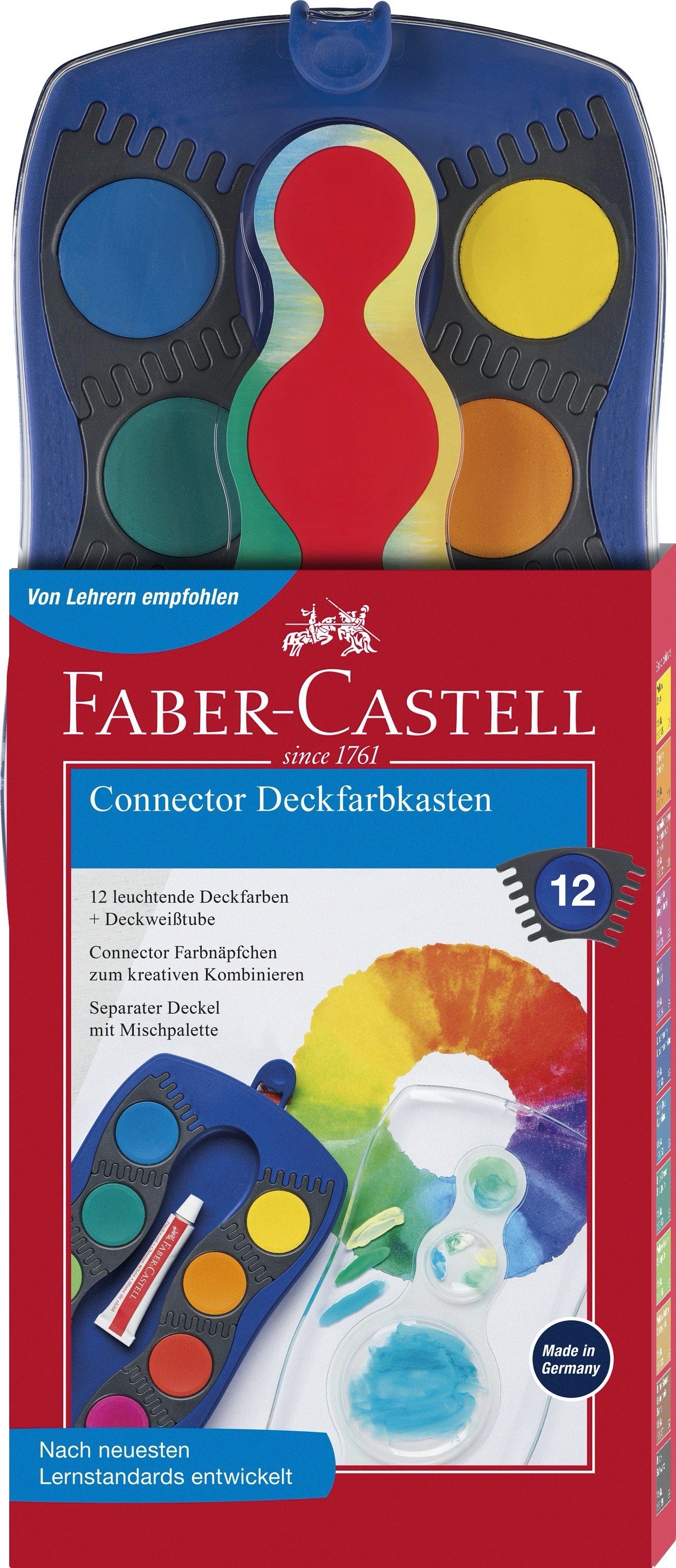Connector Farbkasten Farben Malstift 12 Faber-Castell blau