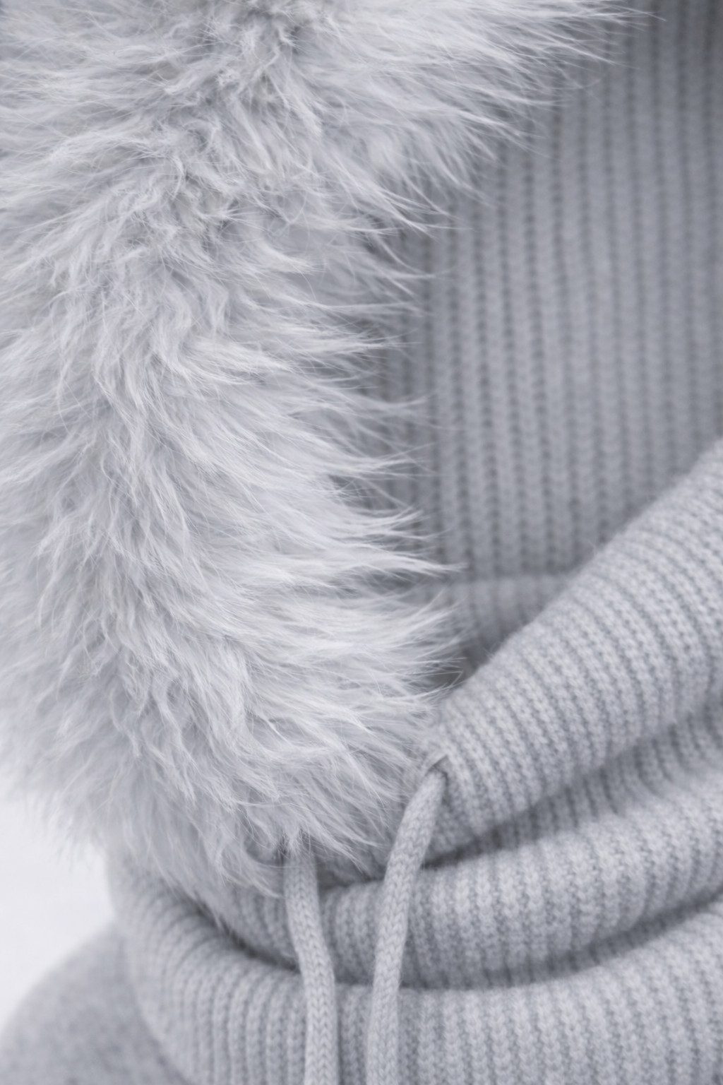soma Modeschal Kapuzenschal Damen&Herren mit Kunstfell Winter Schal Kapuze grau, (Set, 1-St. Schal mit Mütze), Kapuzenkragen mit Bindeband Weich gefüttert,winddicht Schal mit Kapuze