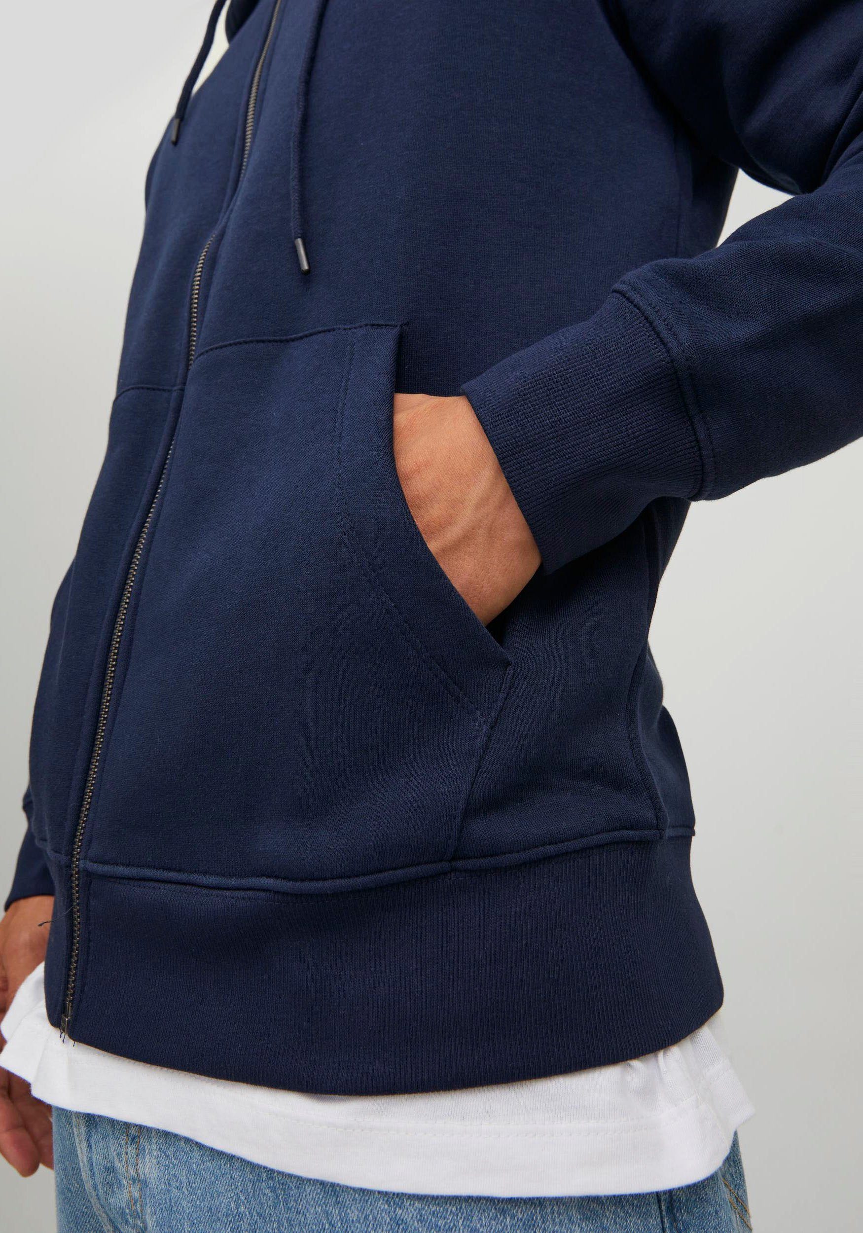 Kapuzensweatjacke STAR SWEAT BASIC HOOD Jack & Jones marine ZIP