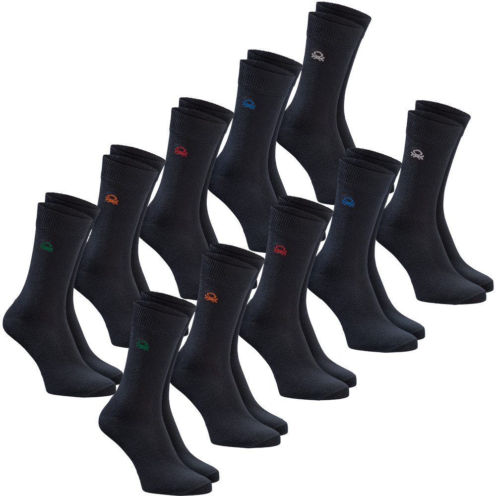 United Colors of Benetton Langsocken (Packung, 10er Pack) Elastischer Komfortbund für rutschfreien Sitz