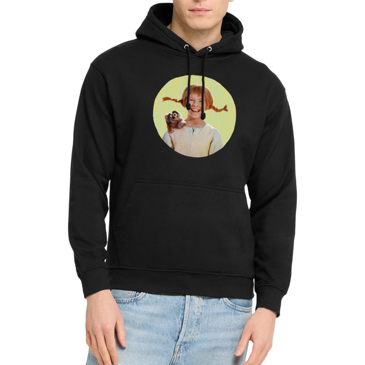 Spreadshirt Hoodie Pippi Langstrumpf Mit Herr Nilsson Portrait Unisex Hoodie (1-tlg)
