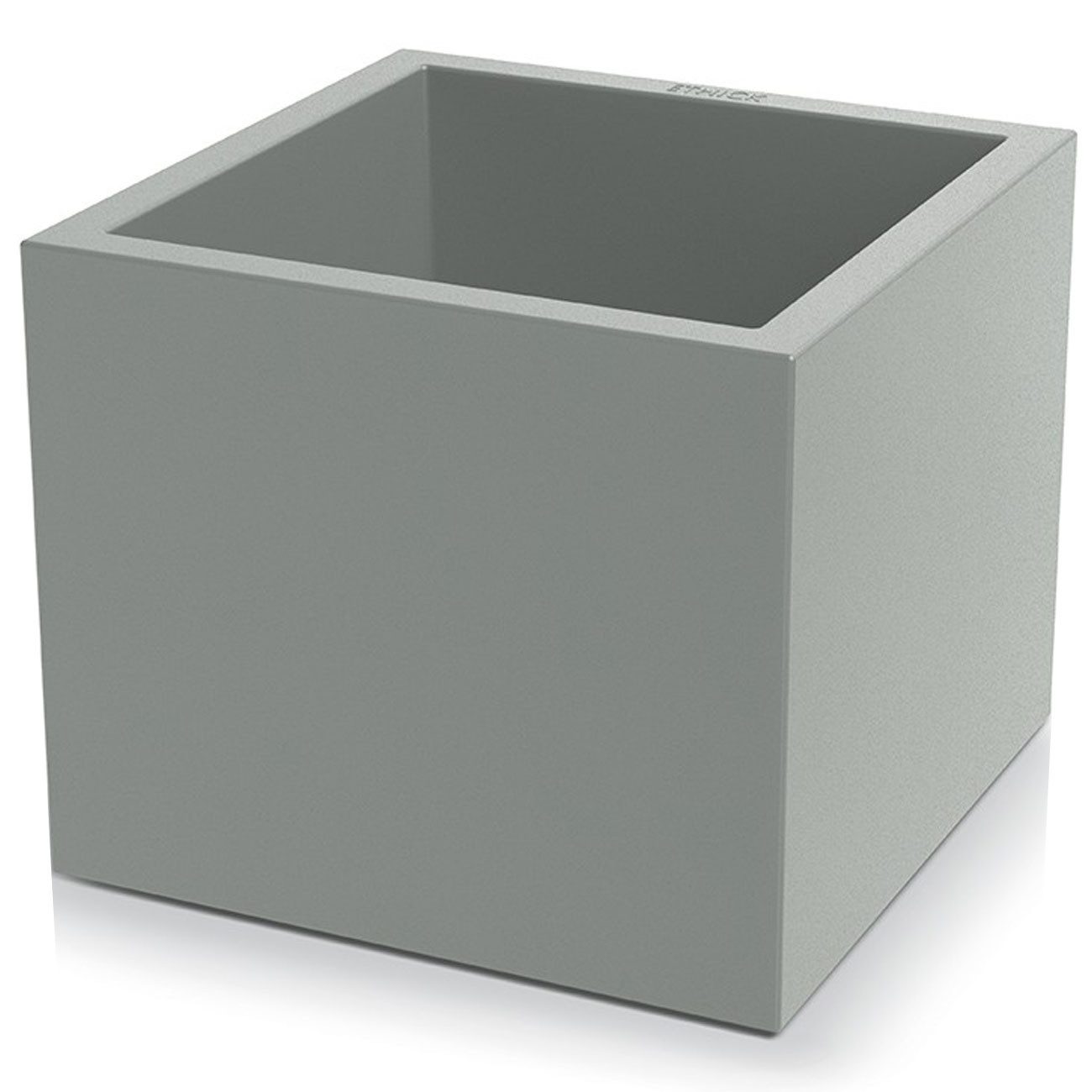 Prosperplast Blumentopf Pflanzkasten Quadratisch 47cm Beton-Grau 51L Kunststoff frostsicher (2 St), Moderner, quadratischer 51L Pflanzkübel – UV-beständig