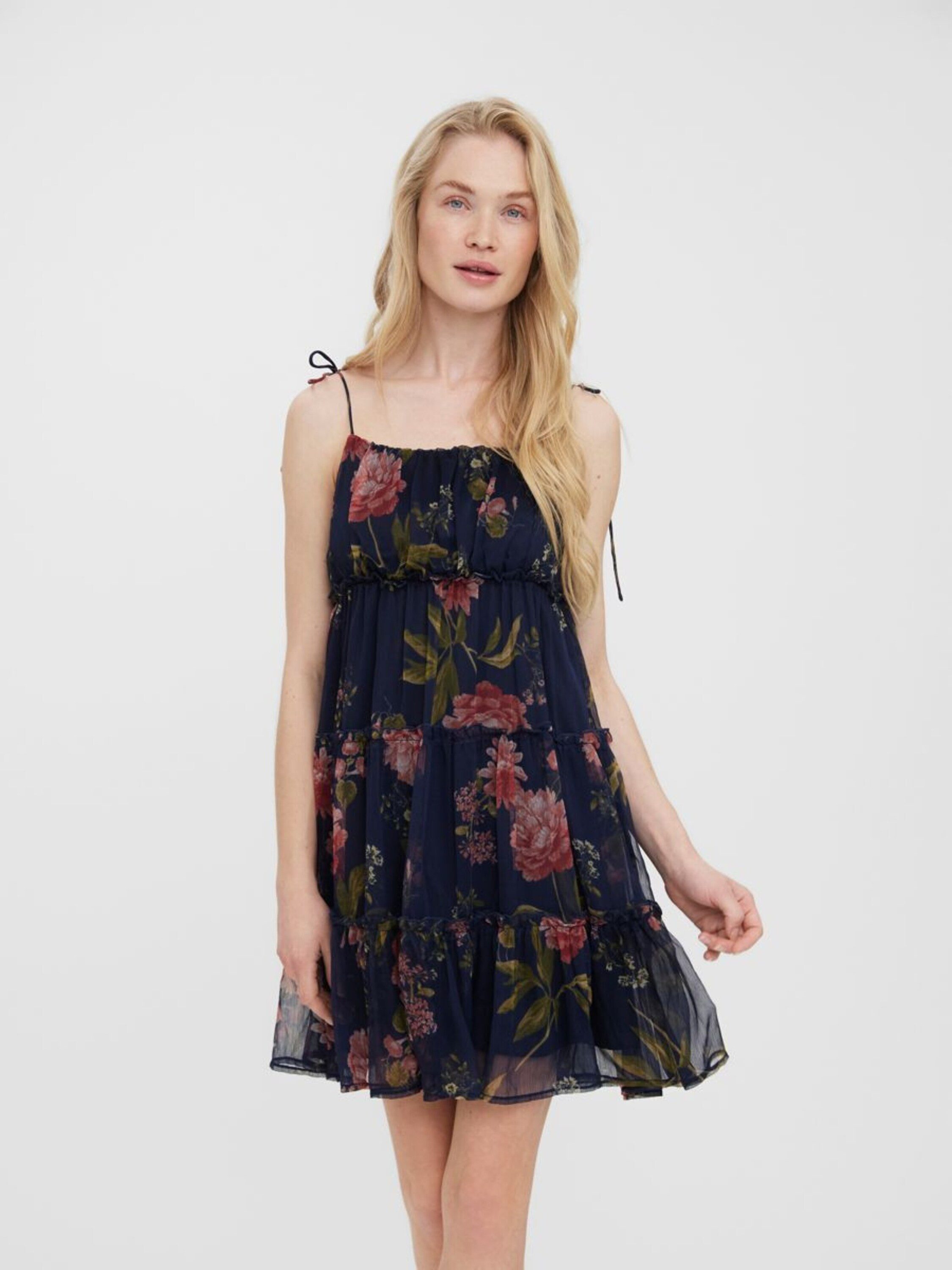 Vero Moda Sommerkleid BRIONY (1-tlg) Drapiert/gerafft günstig online kaufen