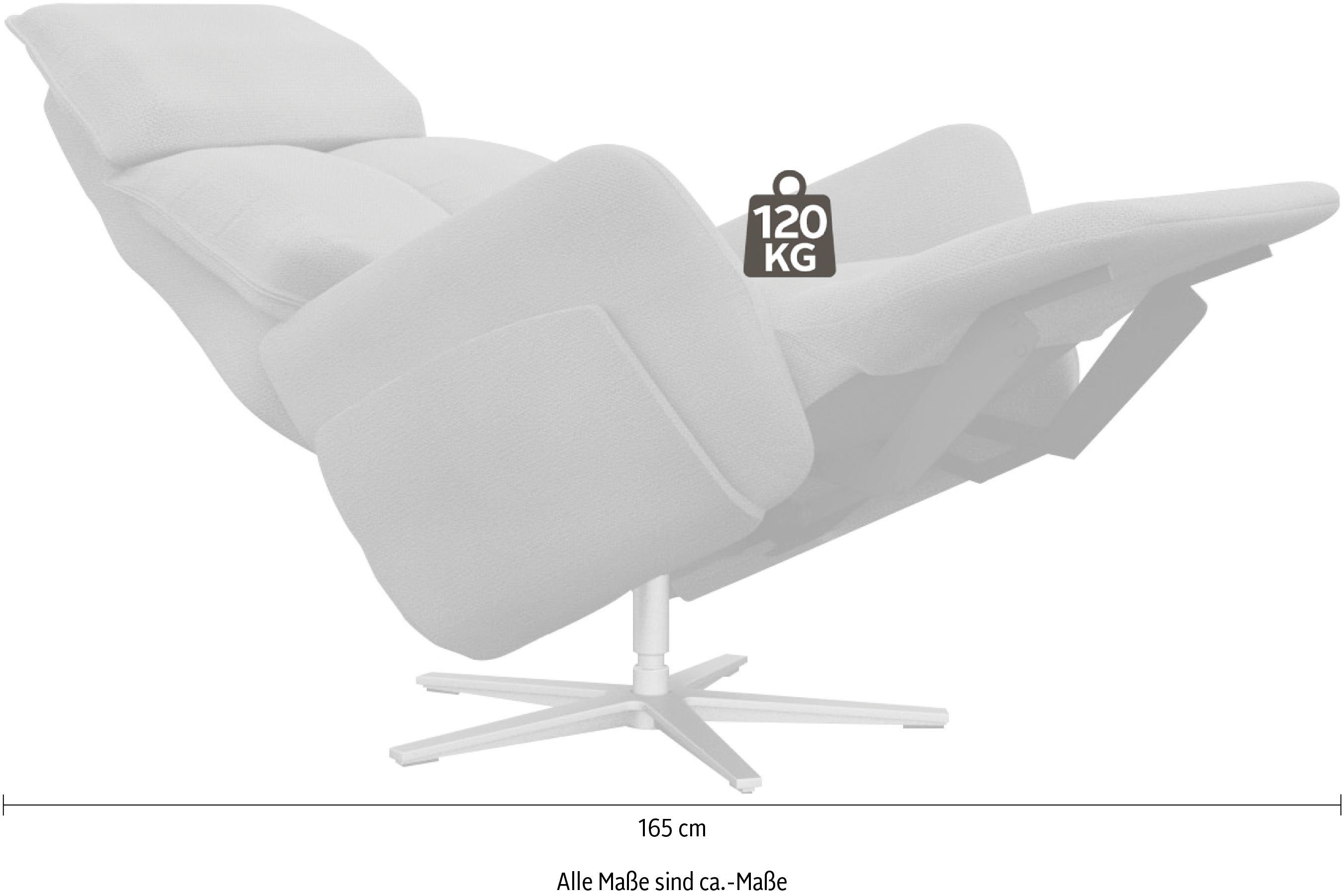 in M, Aufstehhilfe XBO trendline Thimo, verstellbar, 19 Relaxsessel ADA optional mittelgrau Liegefläche Größe 180cm, mit