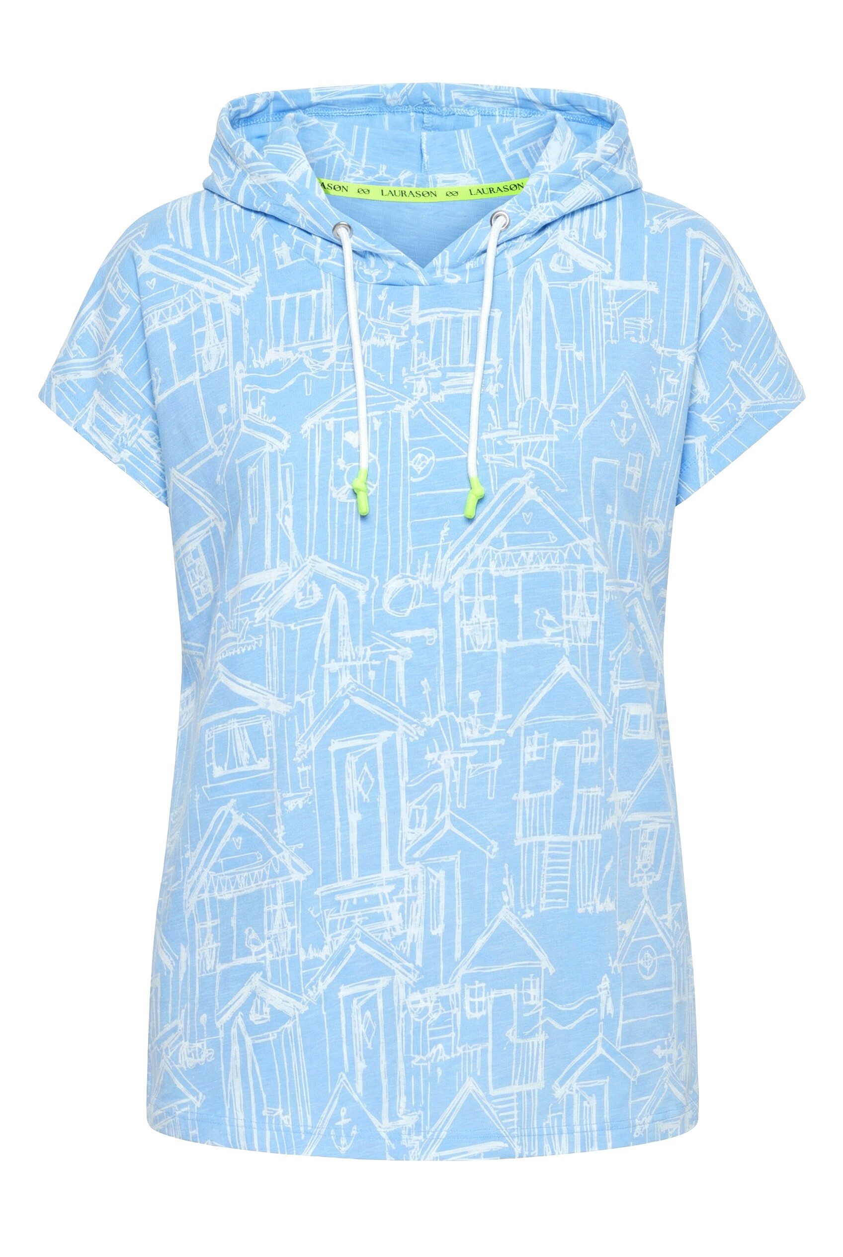 T-Shirt Hoodie-Shirt Kapuze Halbarm