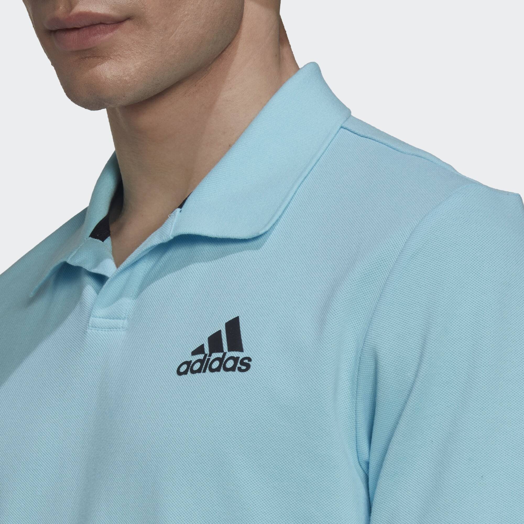 adidas Performance Poloshirt Blue POLOSHIRT CLUBHOUSE TENNIS Bliss 3-BAR