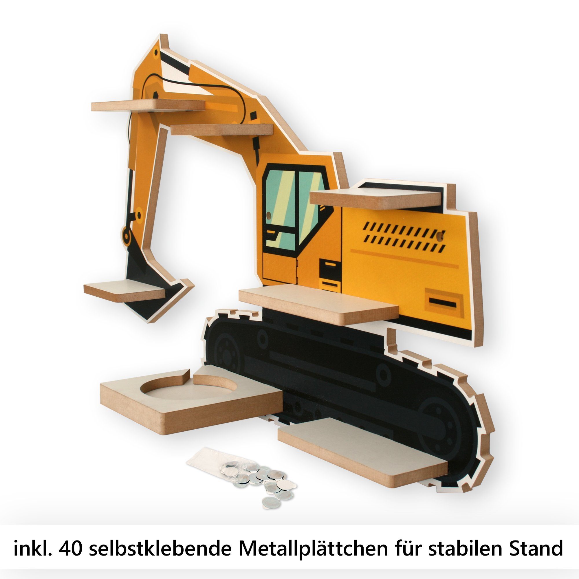 Kreative Feder Kinderregal MUSIKBOX-REGAL Bagger, MUSIKBOX-REGAL inkl. 40 M günstig online kaufen