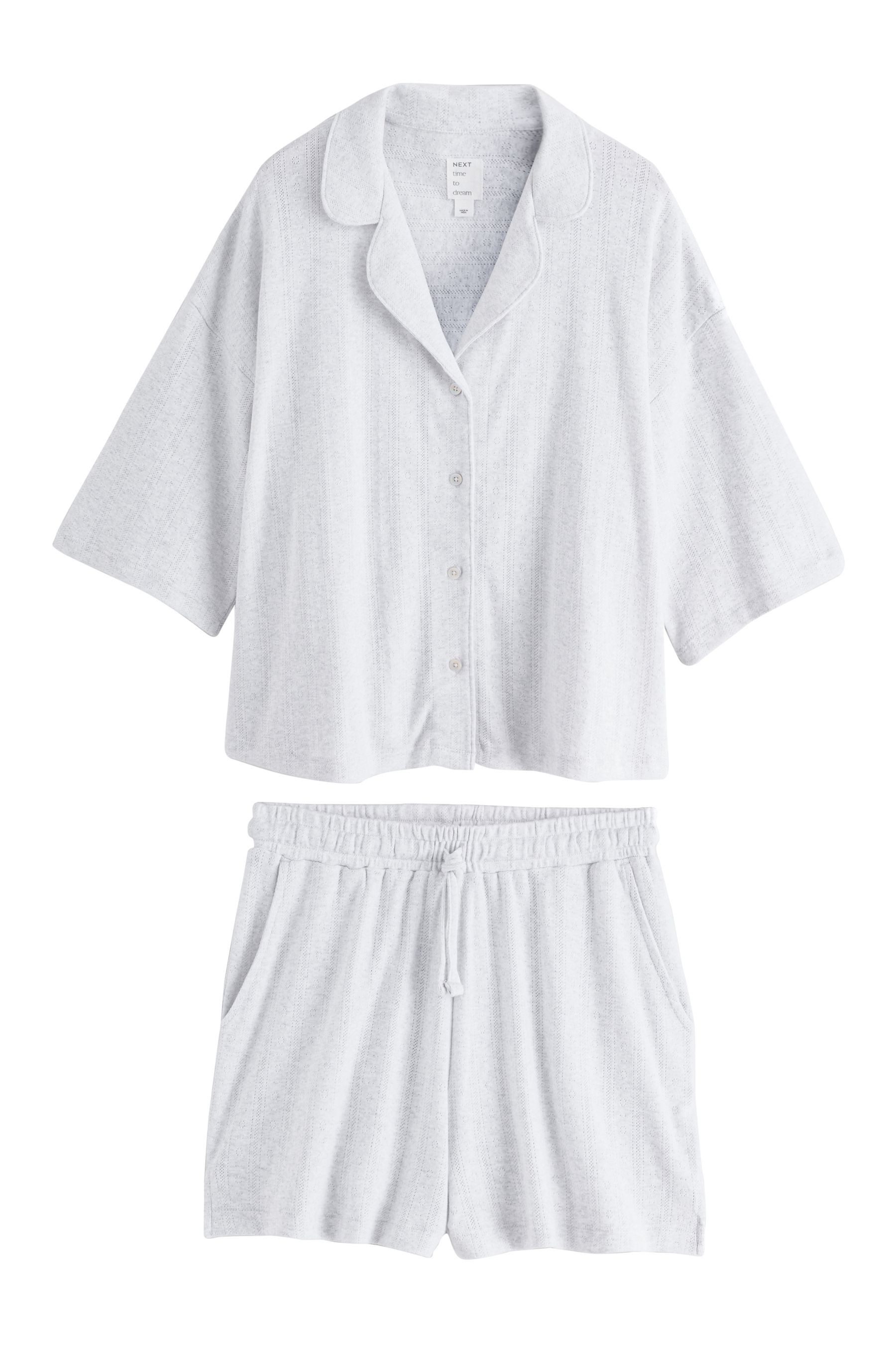 Next Pyjama Schlafanzug mit geknöpftem Oberteil und Shorts (2 tlg) günstig online kaufen