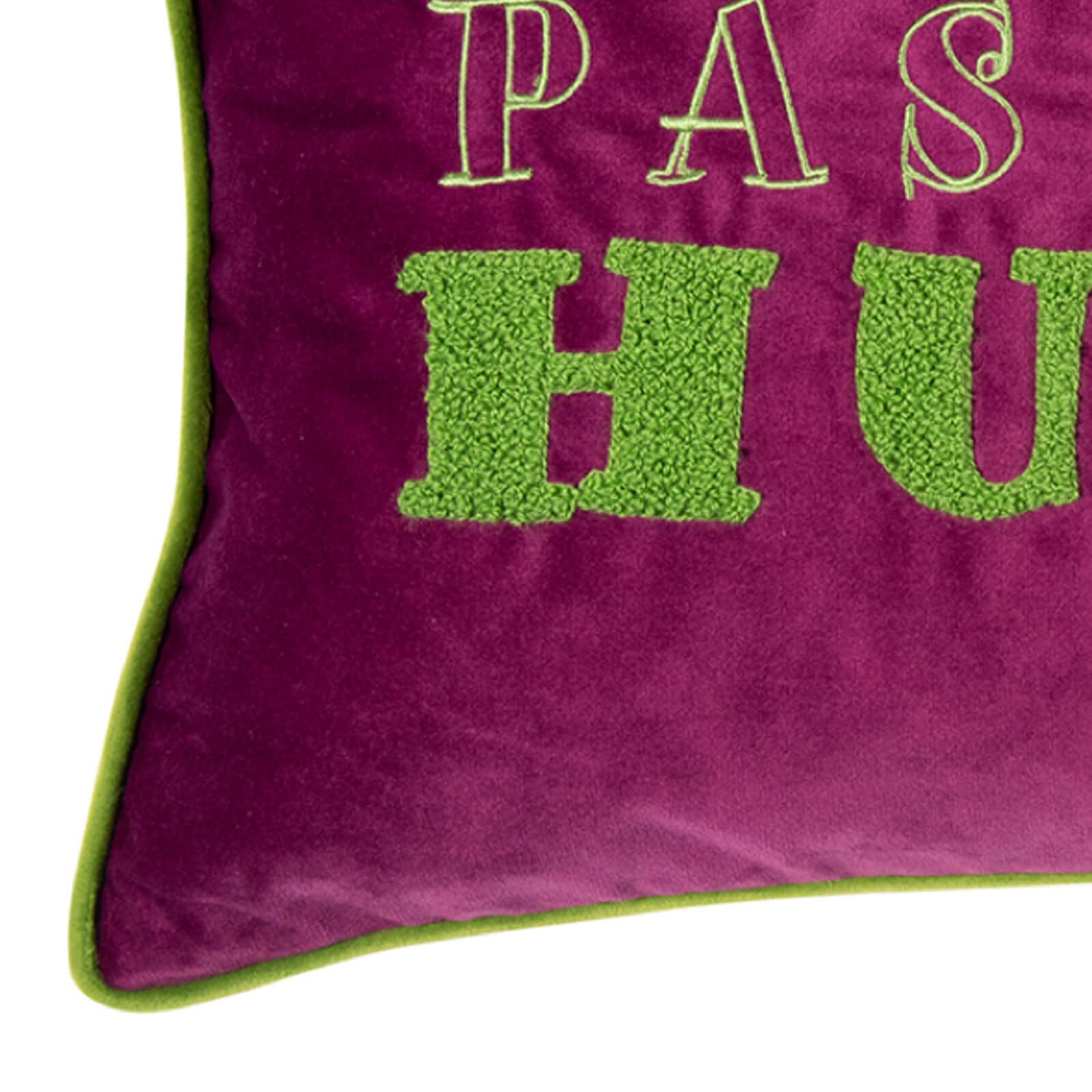 PAD Dekokissen Kissenhülle Letters Humor Green Hot Pink, Spruch, Statement, Schriftzug